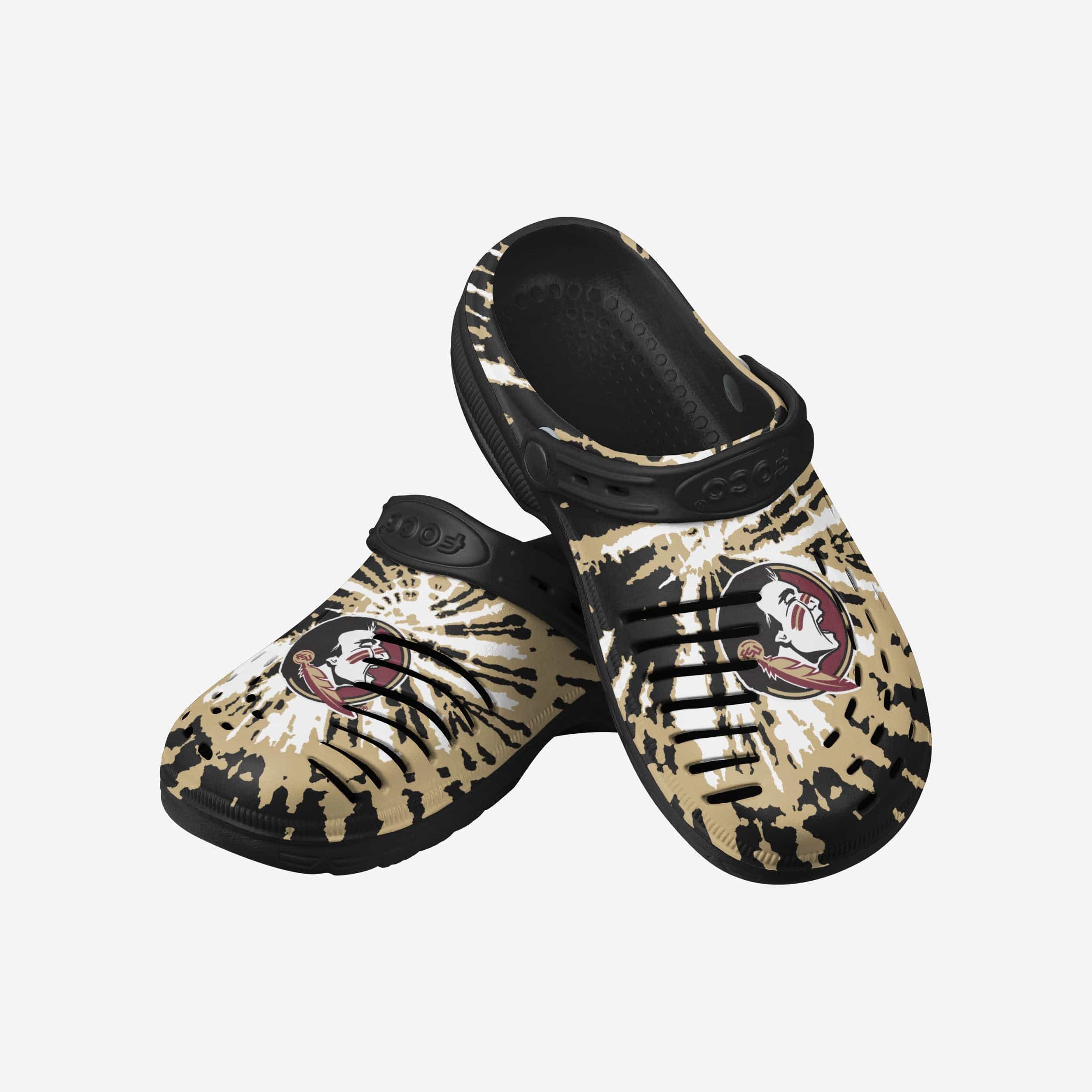 Florida State Seminoles Stylish Tie - Dye Clogs with Straps