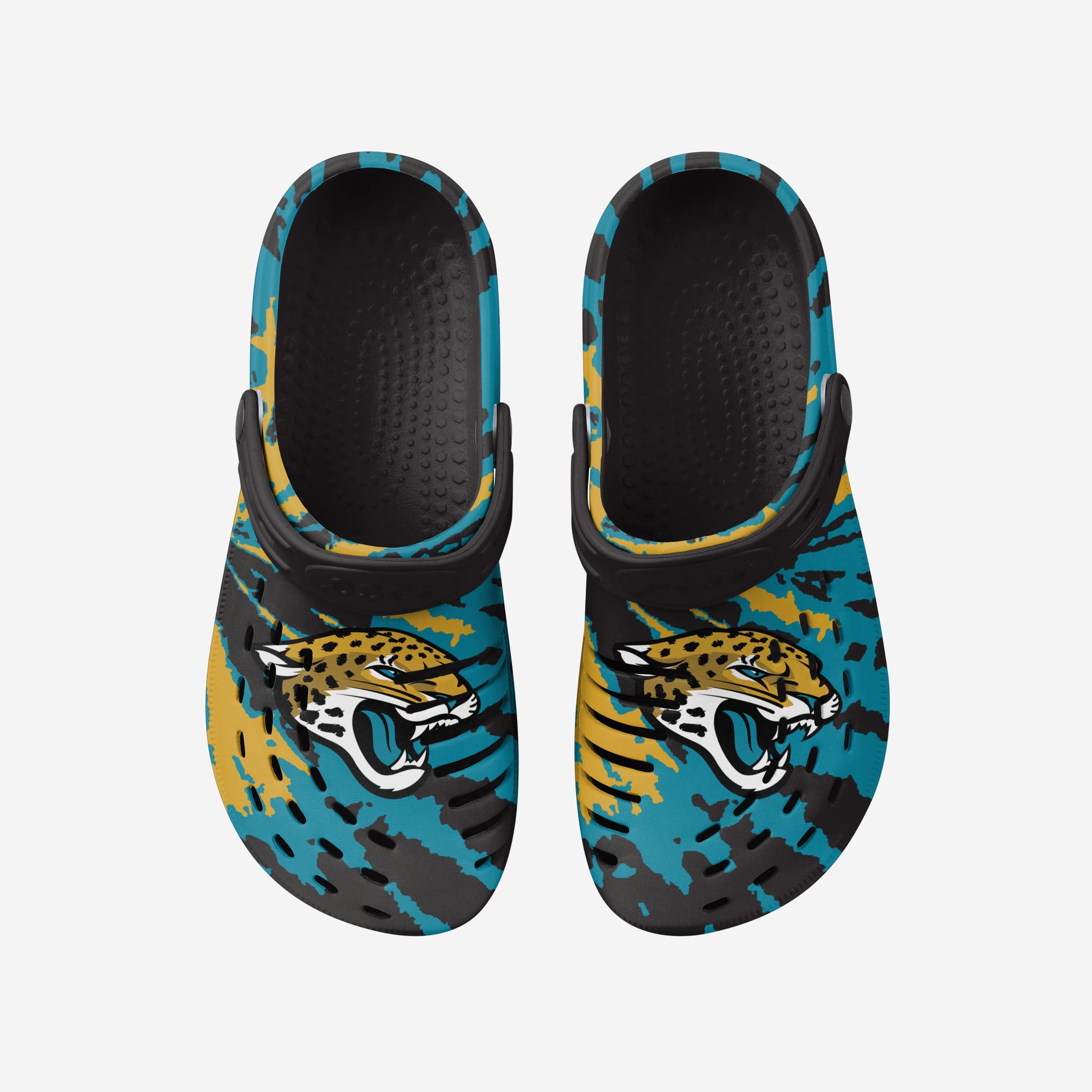 Jacksonville Jaguars Stylish Tie - Dye Clogs with Straps