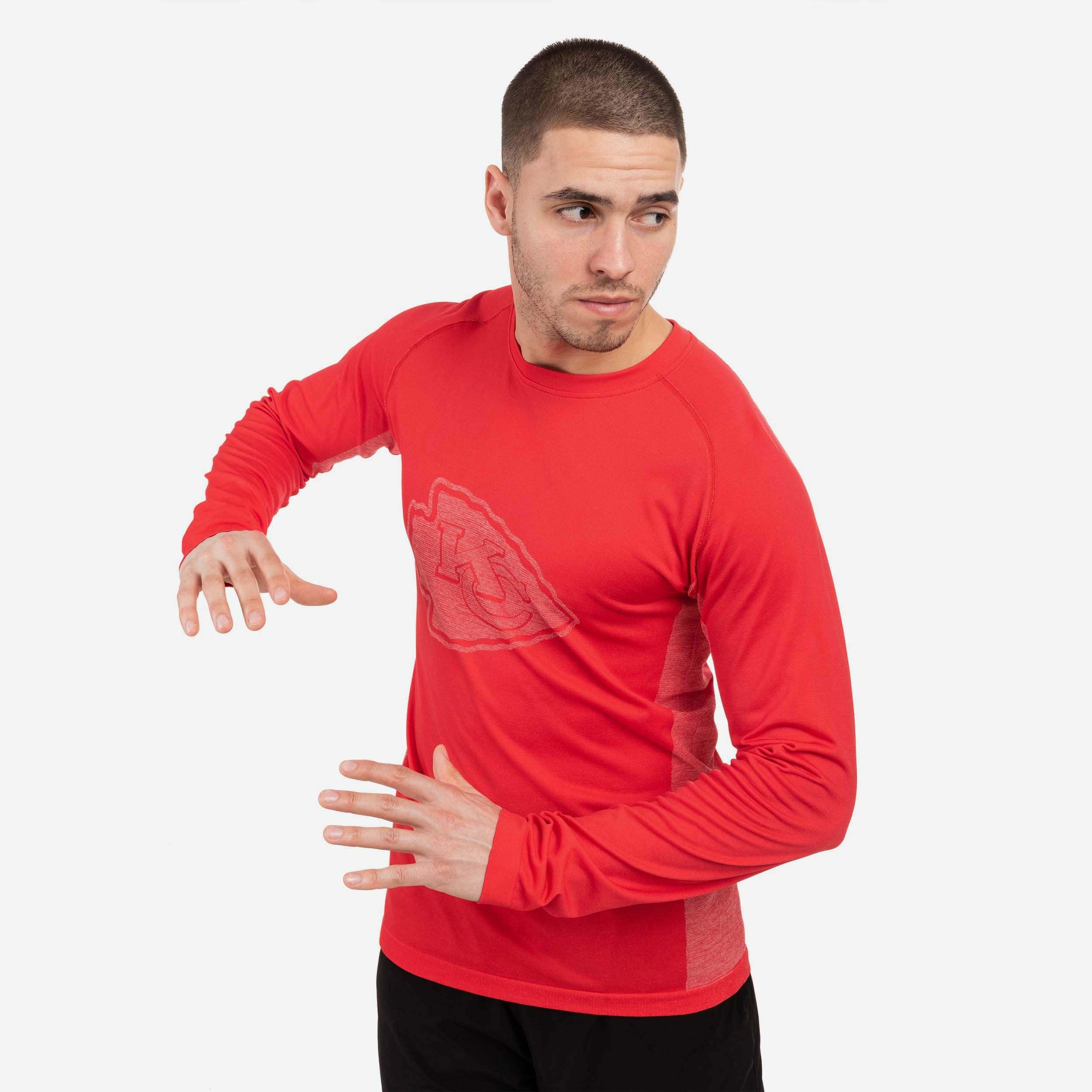 Kansas City Chiefs Long Sleeve Performance Pride Tee - Show Your Team Spirit!