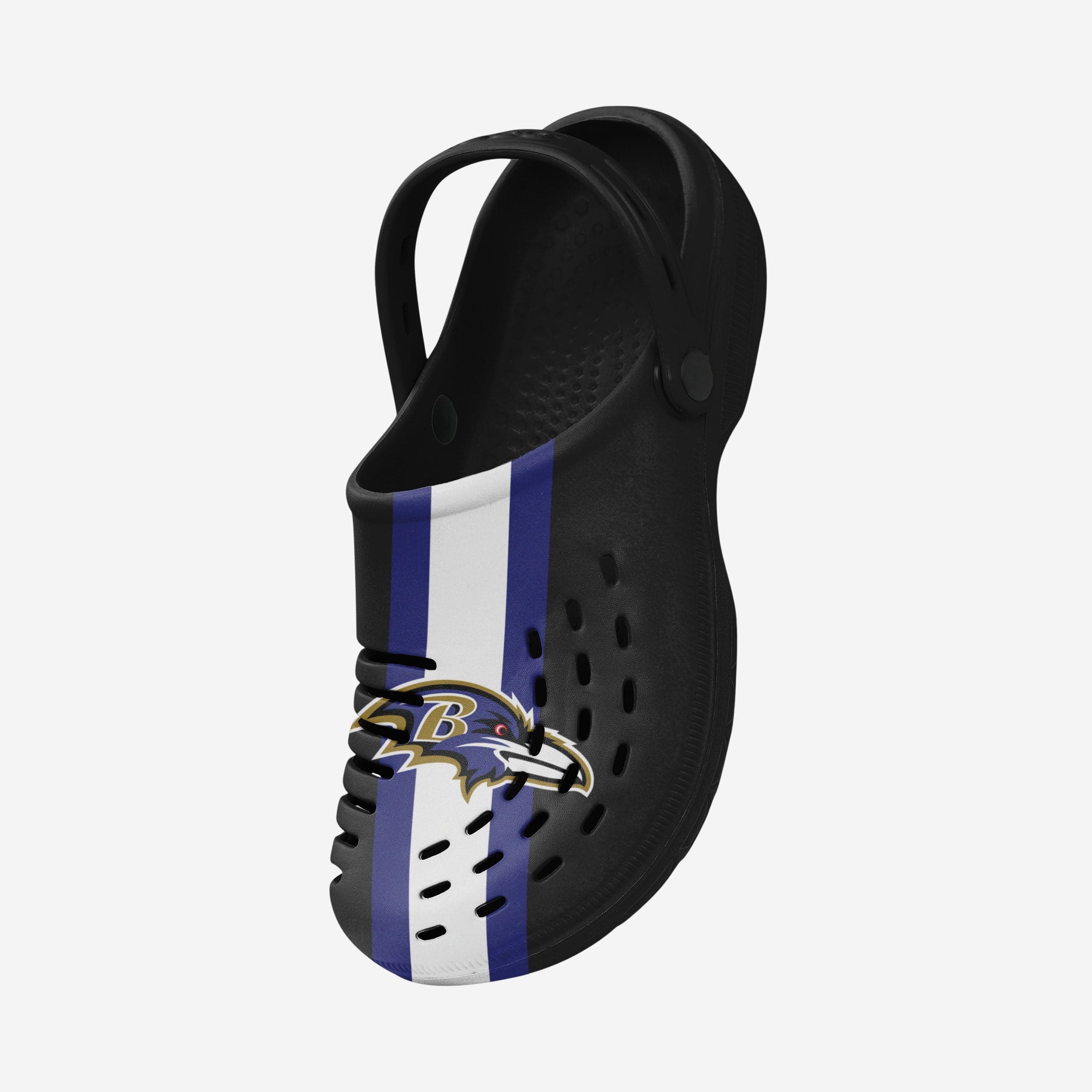 Baltimore Ravens Team Stripe Clogs: The Ultimate Sports Companion with Straps