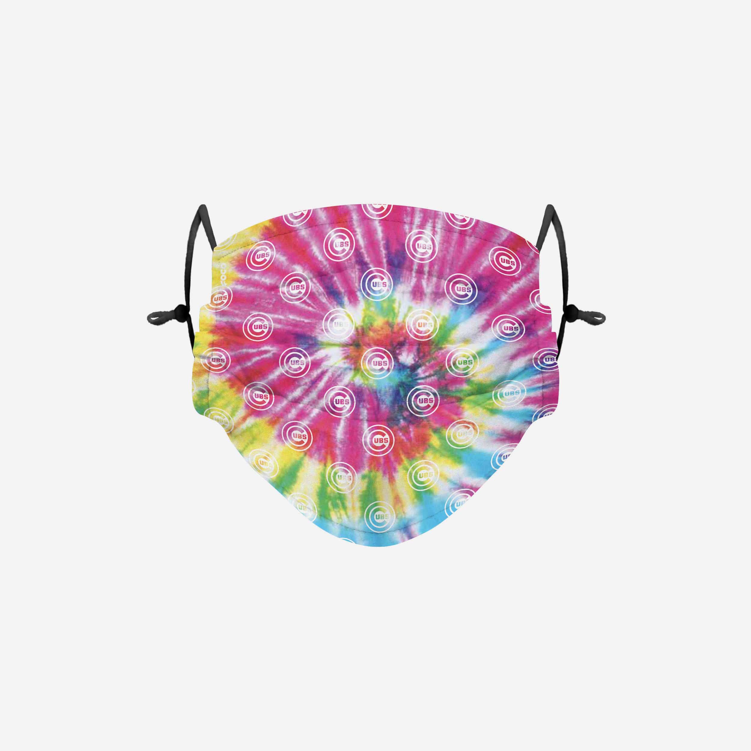 Chicago Cubs Pastel Tie-Dye Adjustable Face Cover - Show Your Team Spirit!