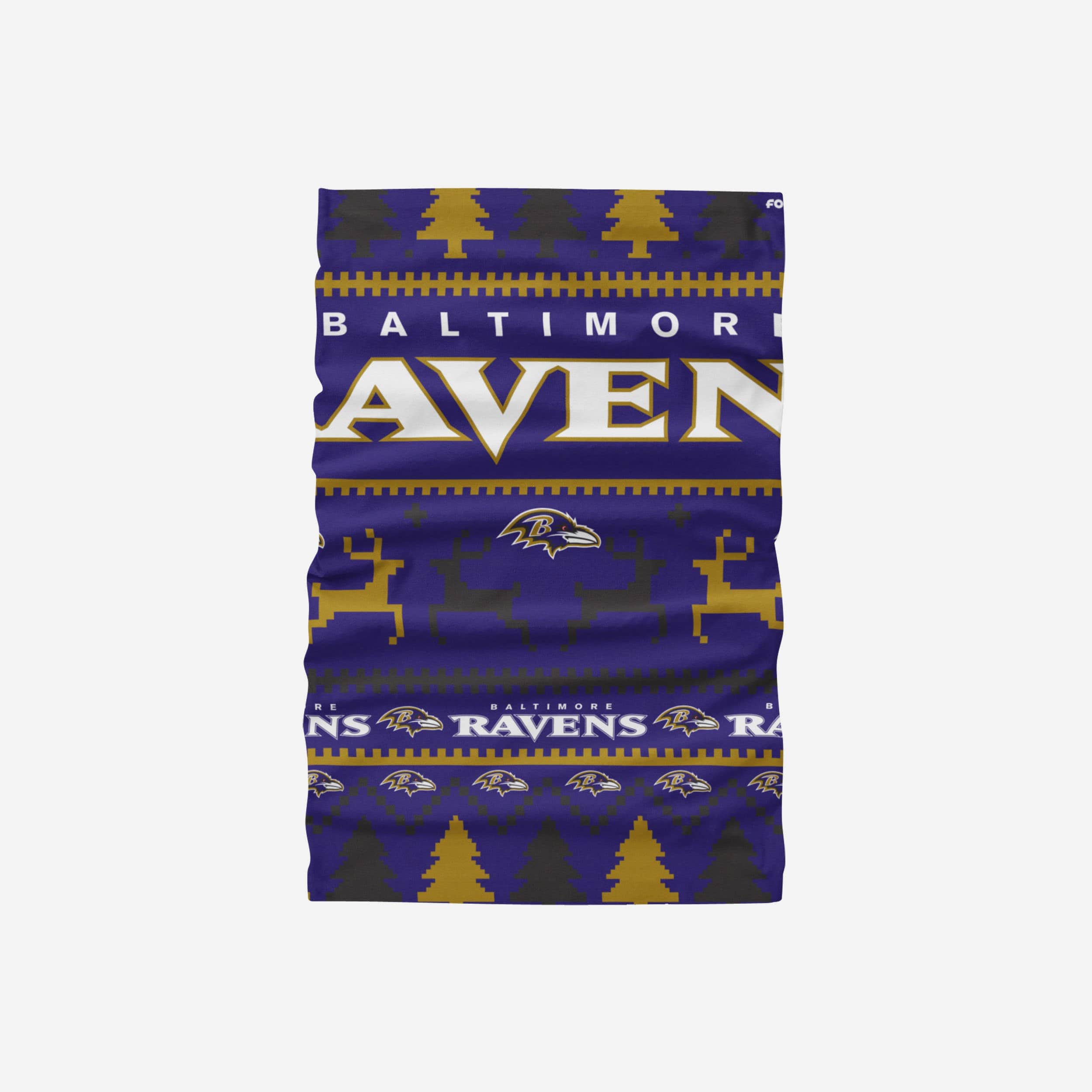 Baltimore Ravens Wordmark Holiday Gaiter Scarf - Show Your Team Spirit!