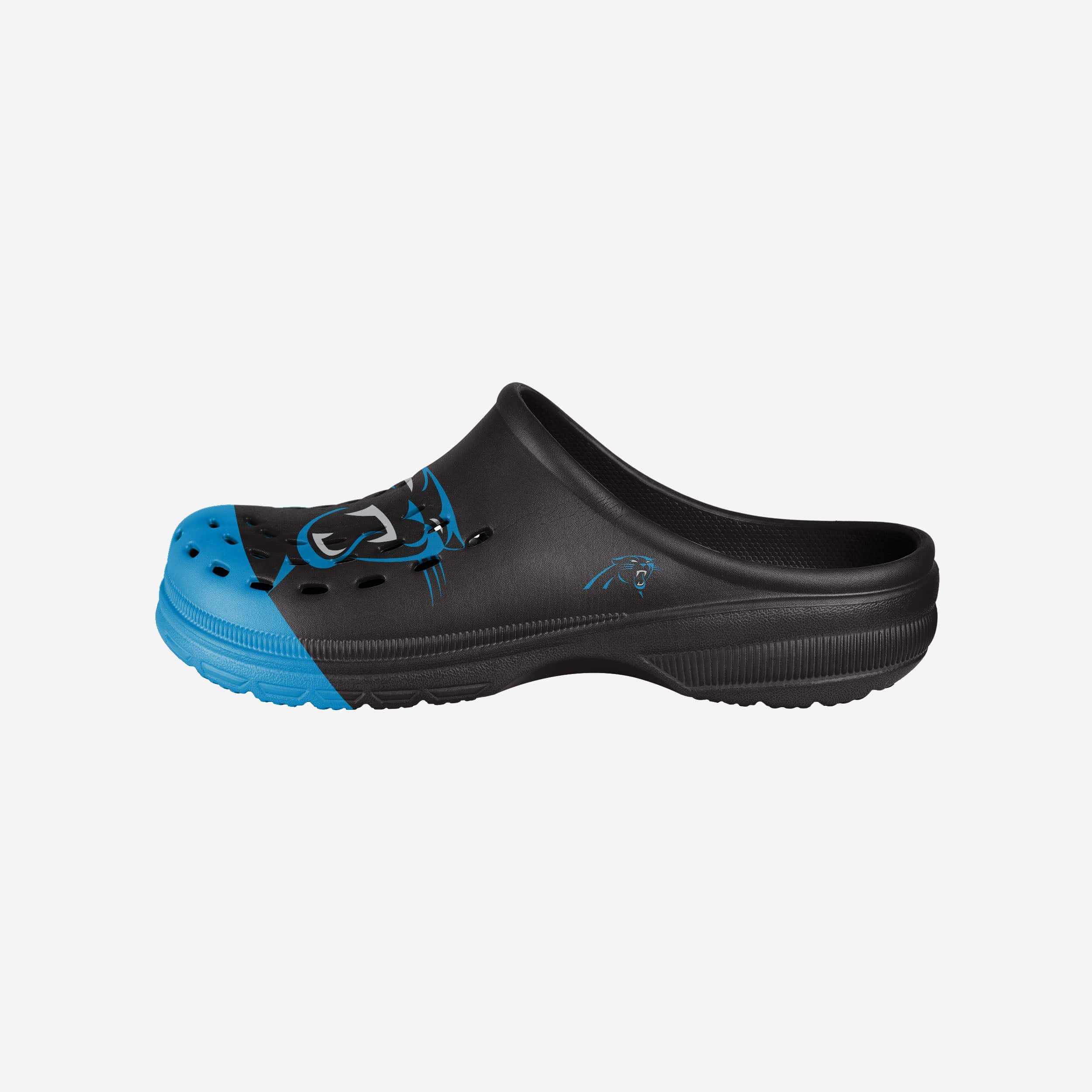 Carolina Panthers Colorblock Big Logo Clogs - Stylish Team Spirit Footwear