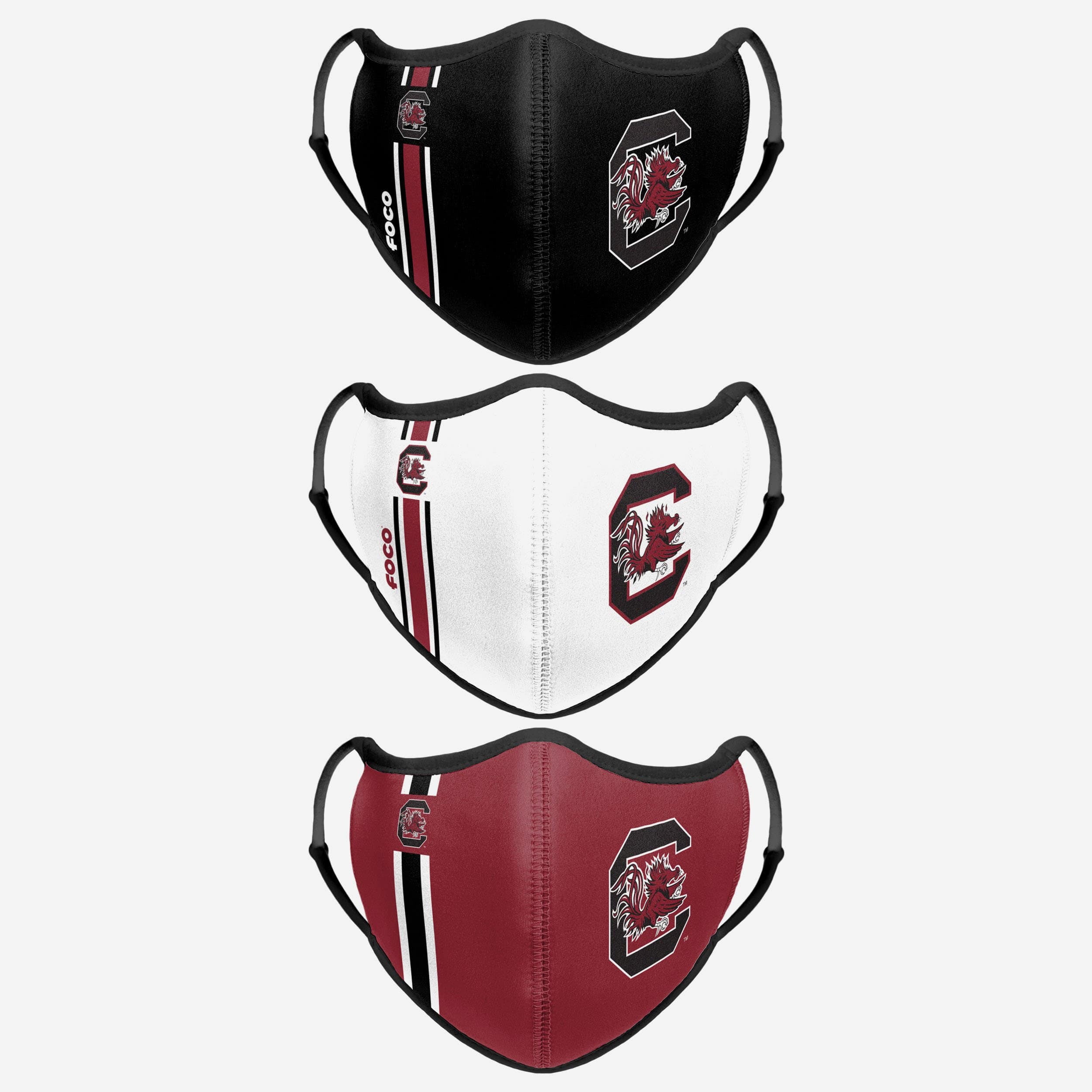 South Carolina Gamecocks 3-Pack Fashionable Sport Face Covers