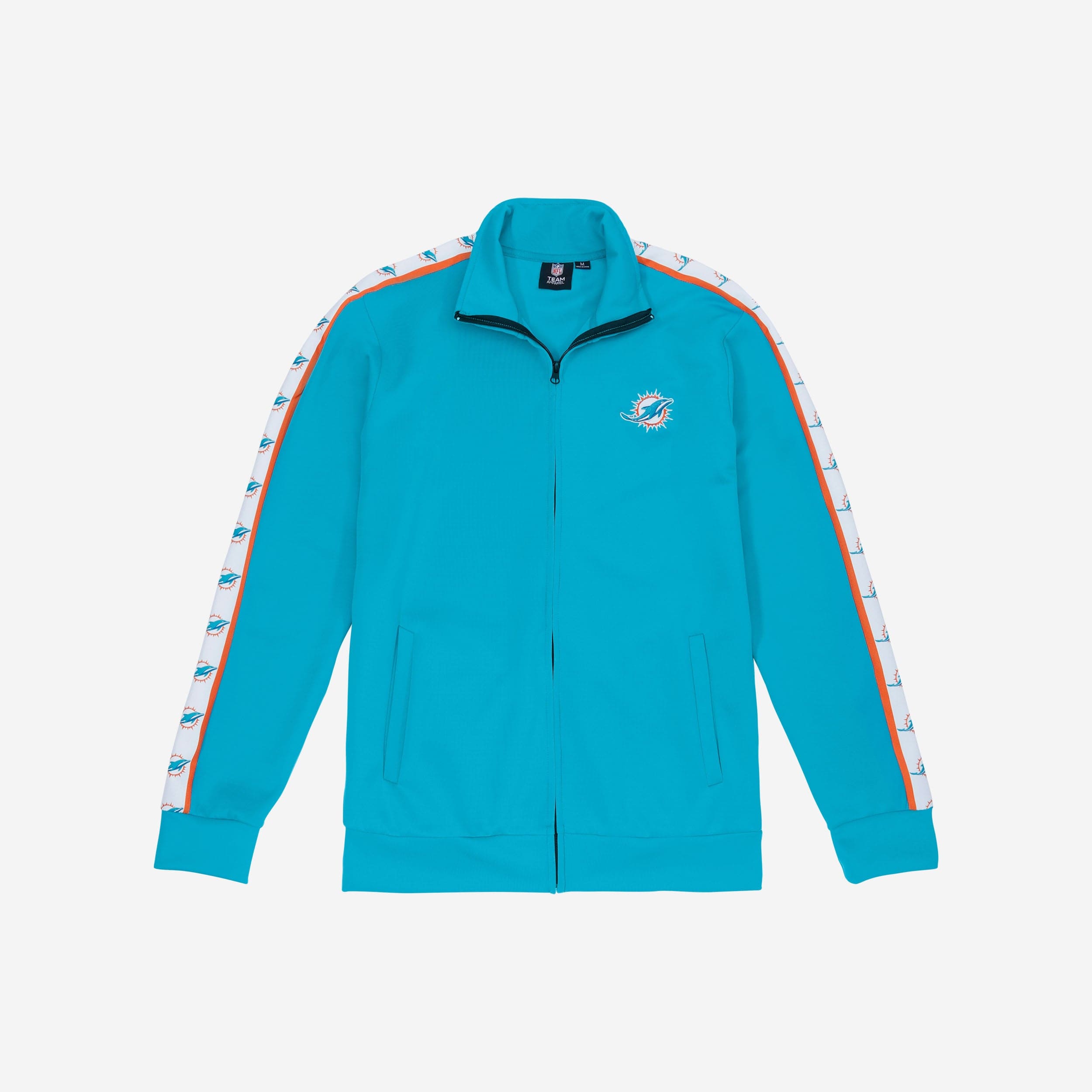 Miami Dolphins Stylish Stripe Logo Track Jacket - Gear Up for the Game!