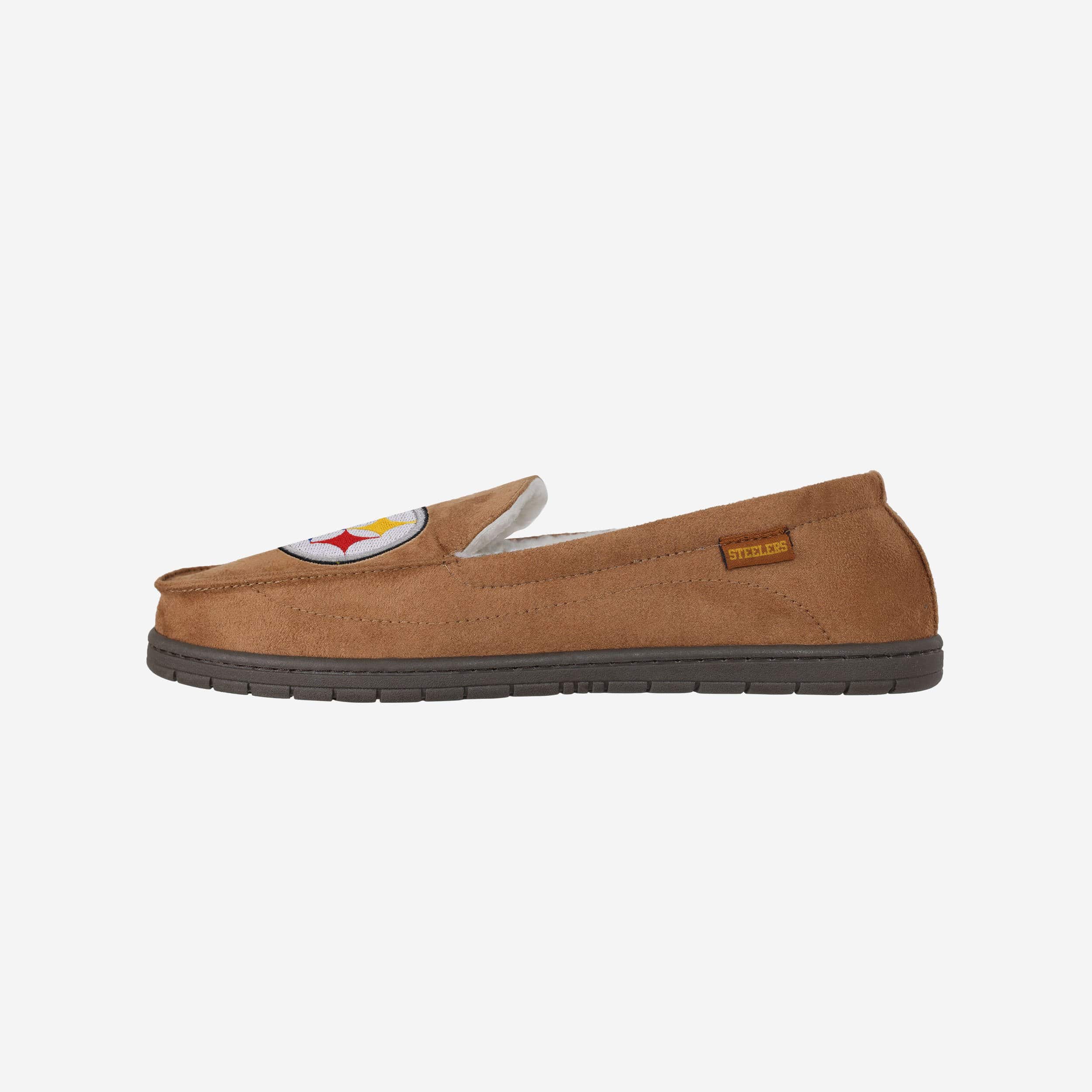 Pittsburgh Steelers Luxury Beige Moccasin Slippers