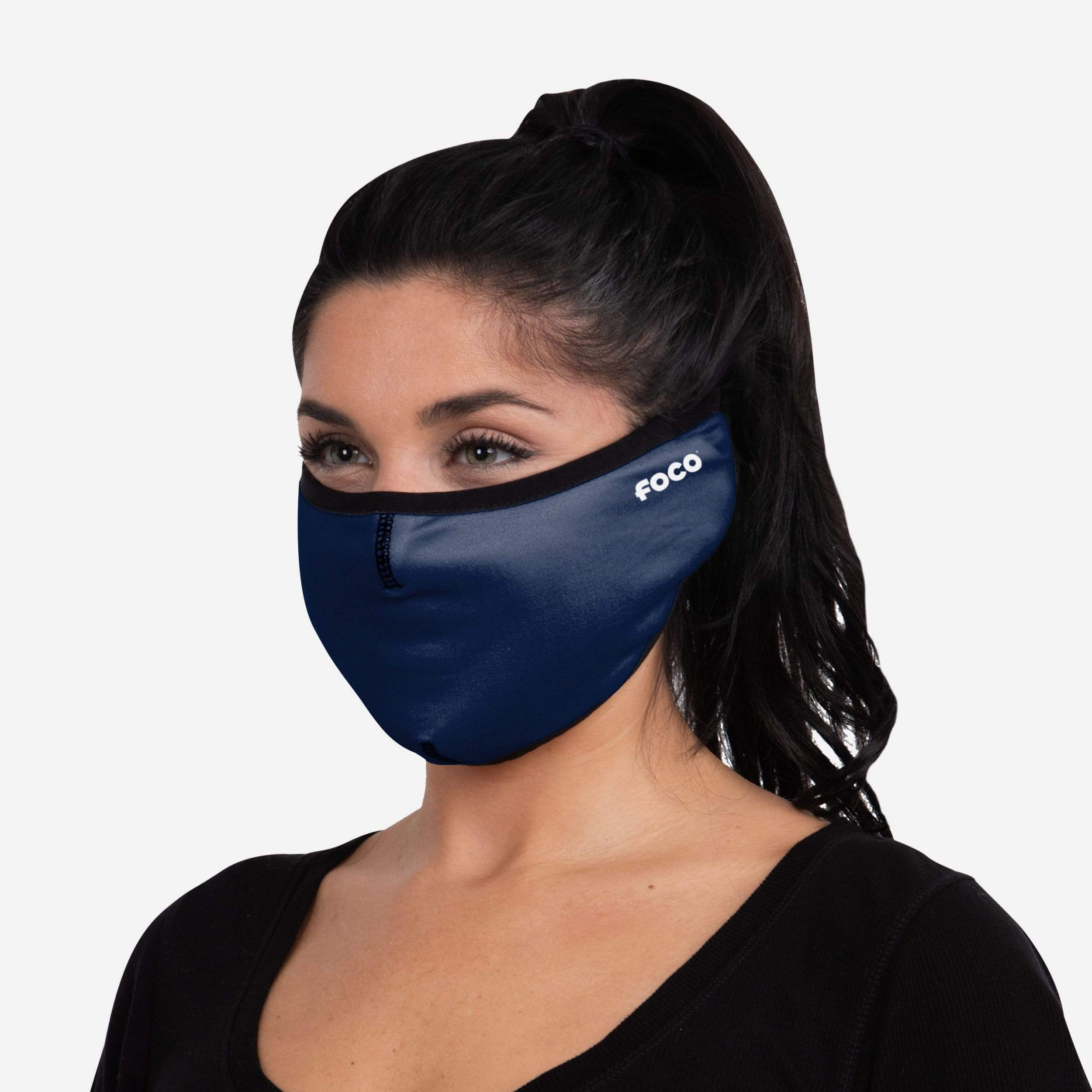 Stylish Solid Blue Earband Face Cover