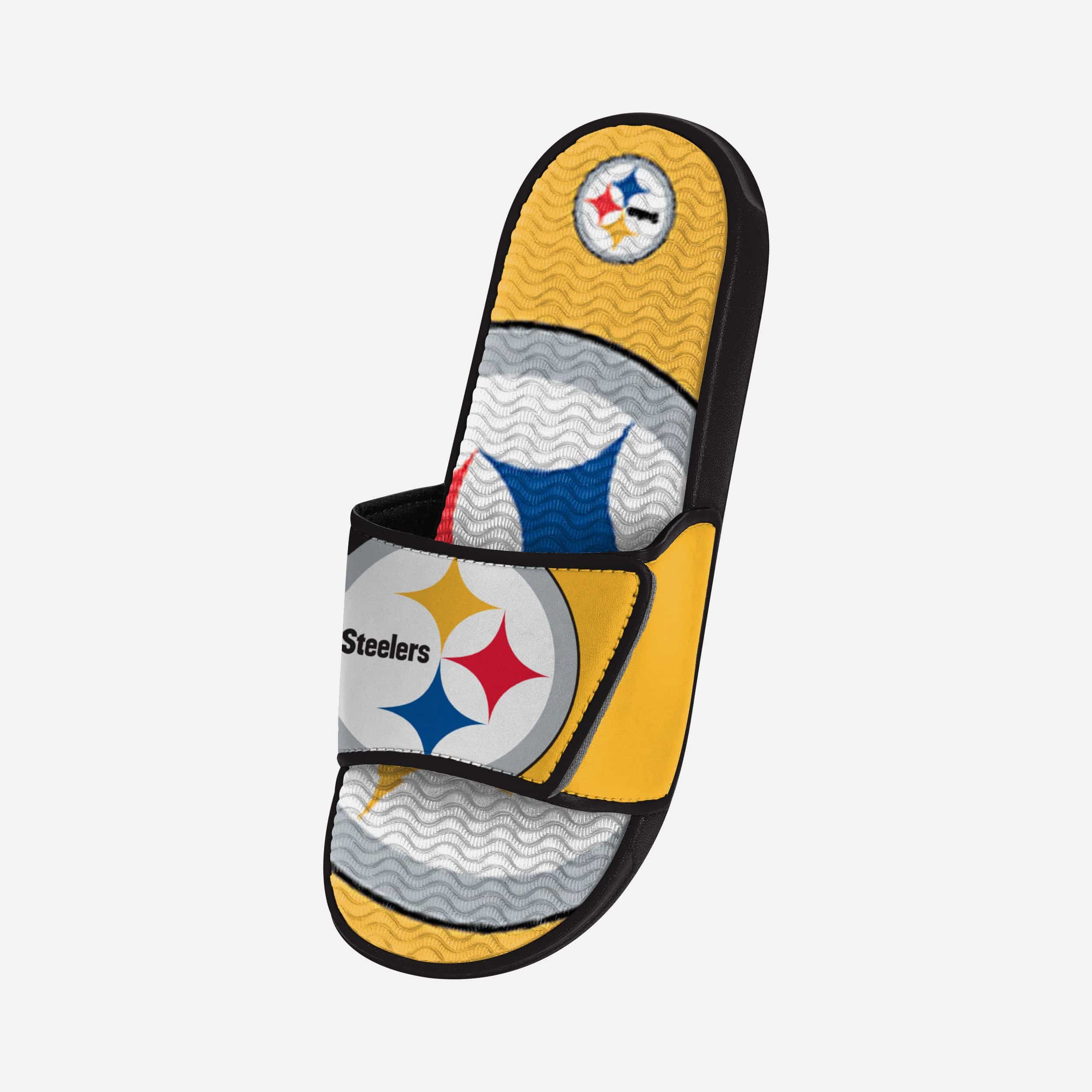 Pittsburgh Steelers Stunning Colorblock Big Logo Gel Slides