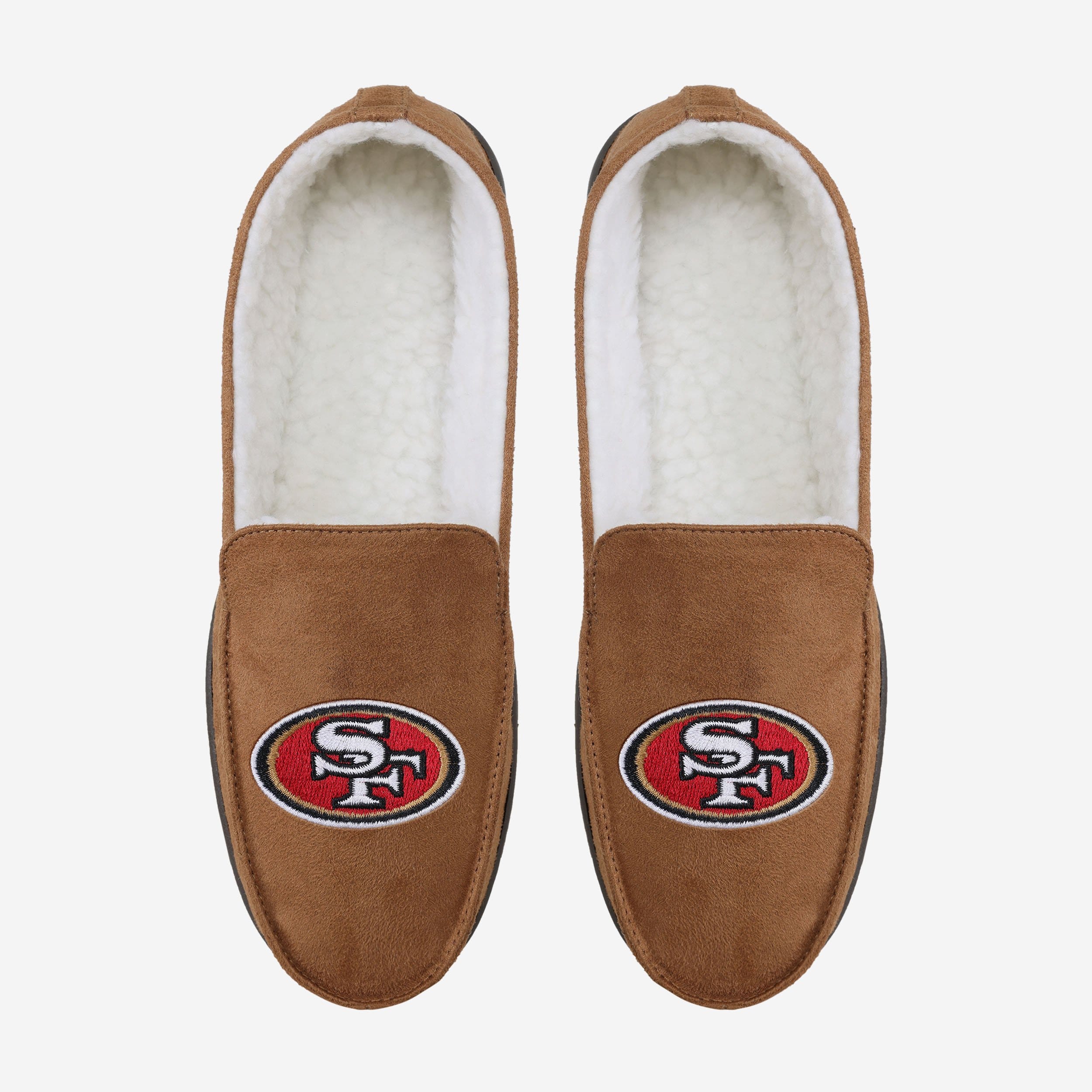 San Francisco 49ers Stylish Beige Moccasin Slippers