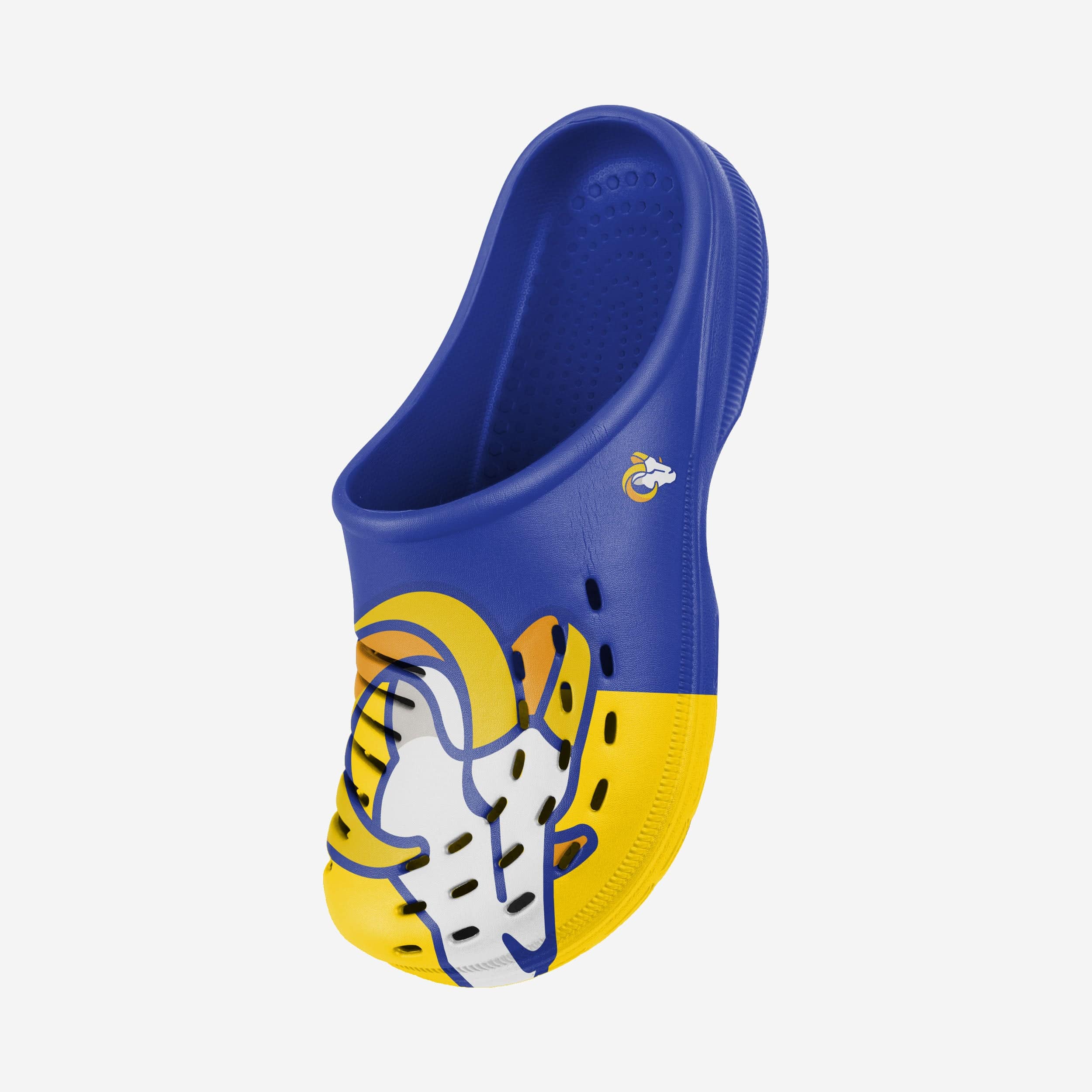 Stylish Los Angeles Rams Colorblock Big Logo Clogs - Cheer in Style!