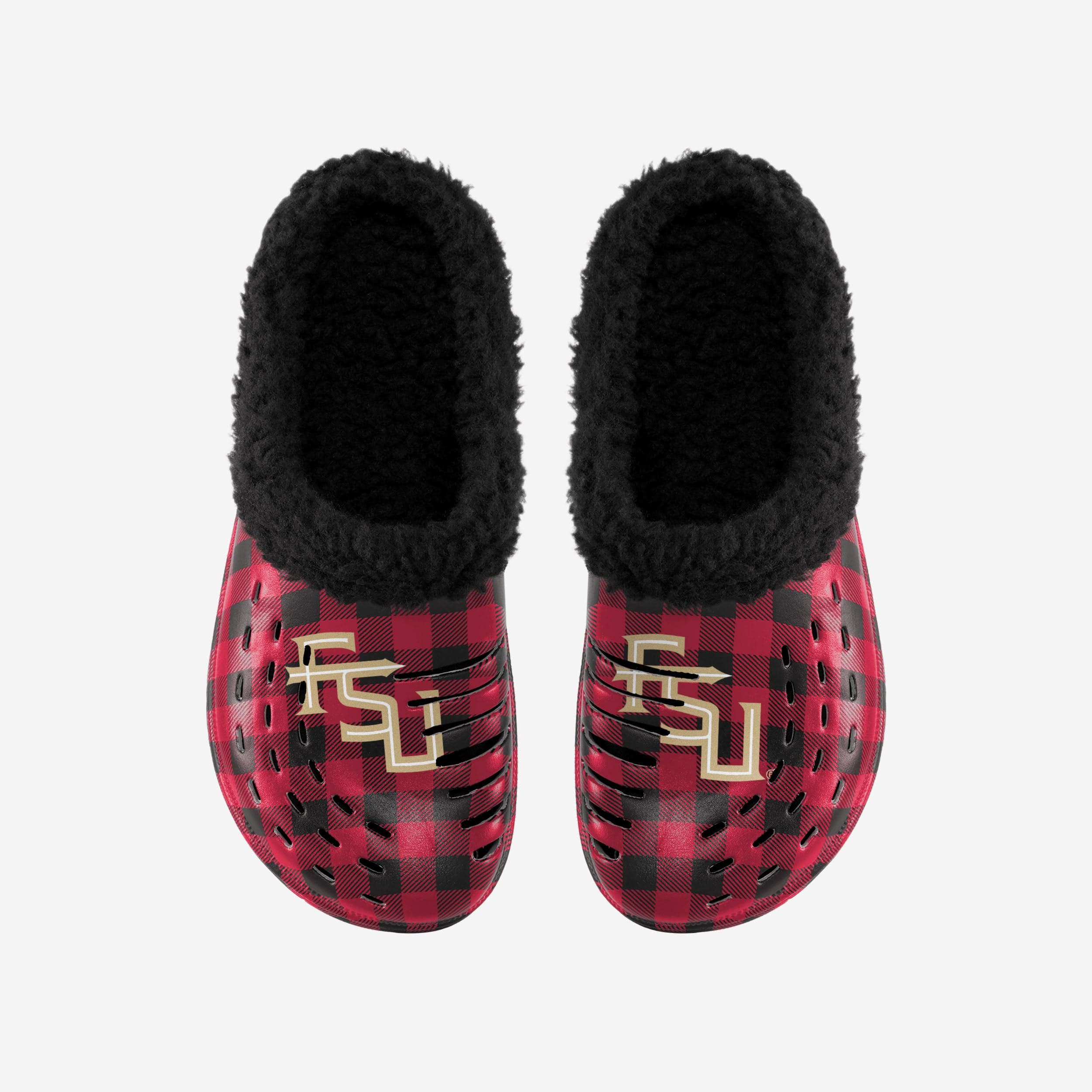 Florida State Seminoles Sherpa Lined Buffalo Check Clogs - The Ultimate Fandom Footwear