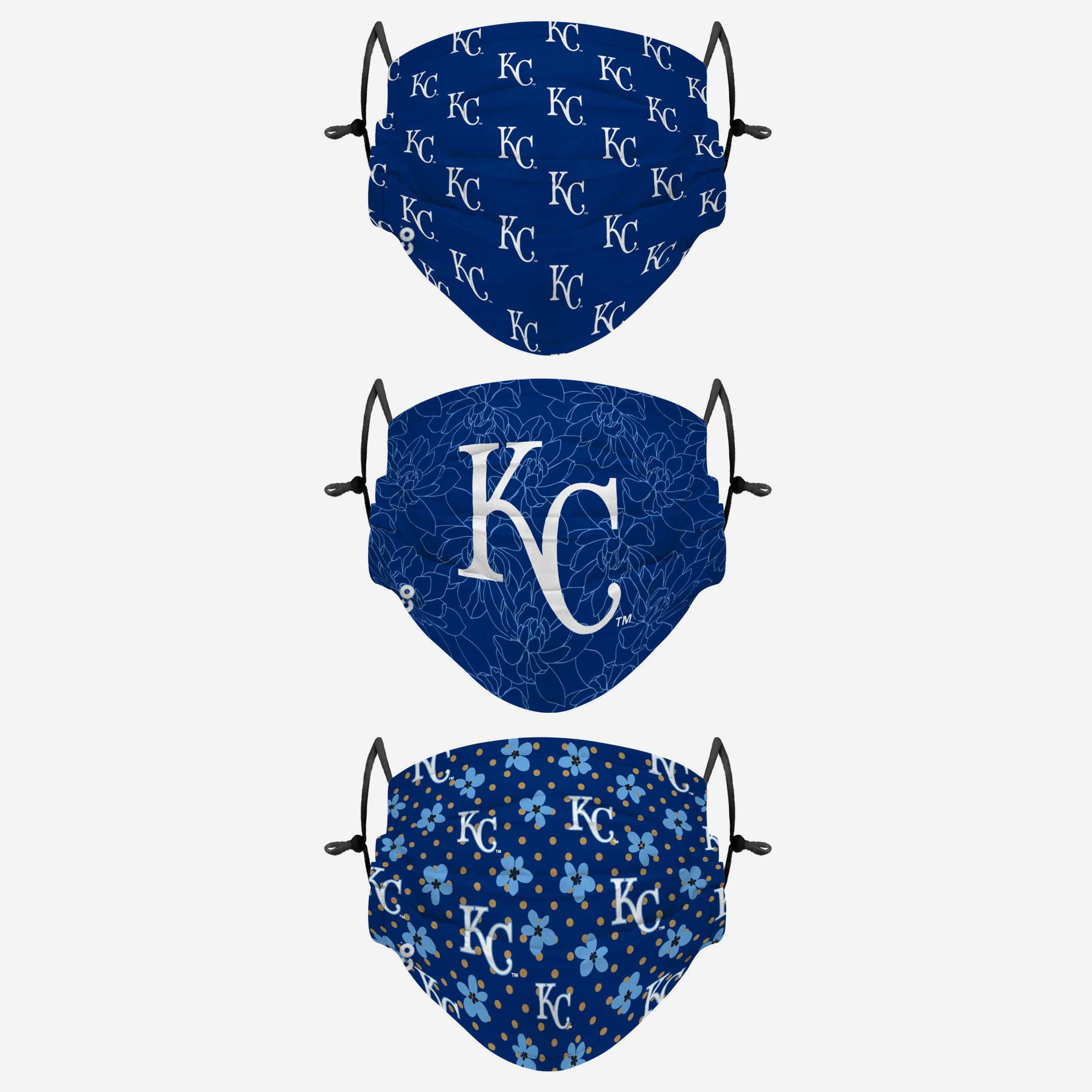 Kansas City Royals Gameday Gardener 3-Pack Fashion Face Covers - Show Your Team Spirit!