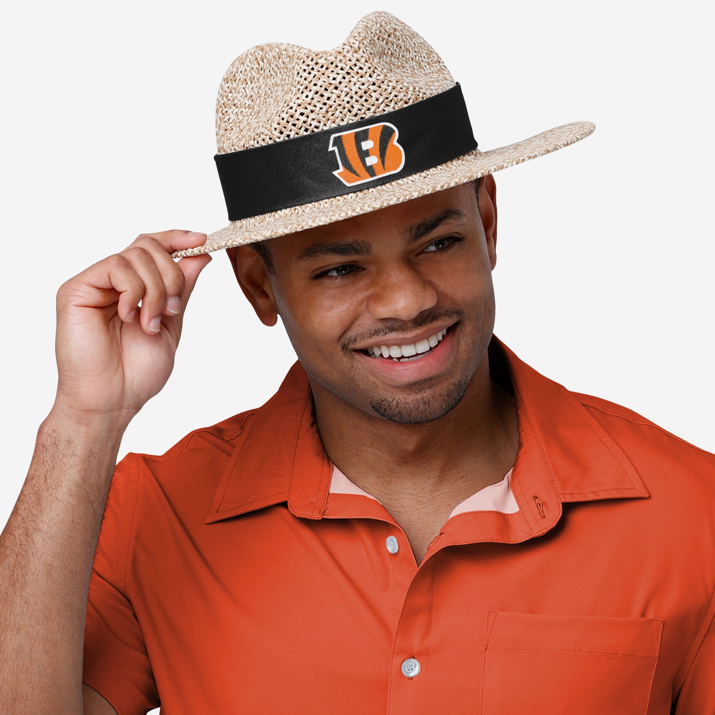 Cincinnati Bengals Stylish Band Straw Hat