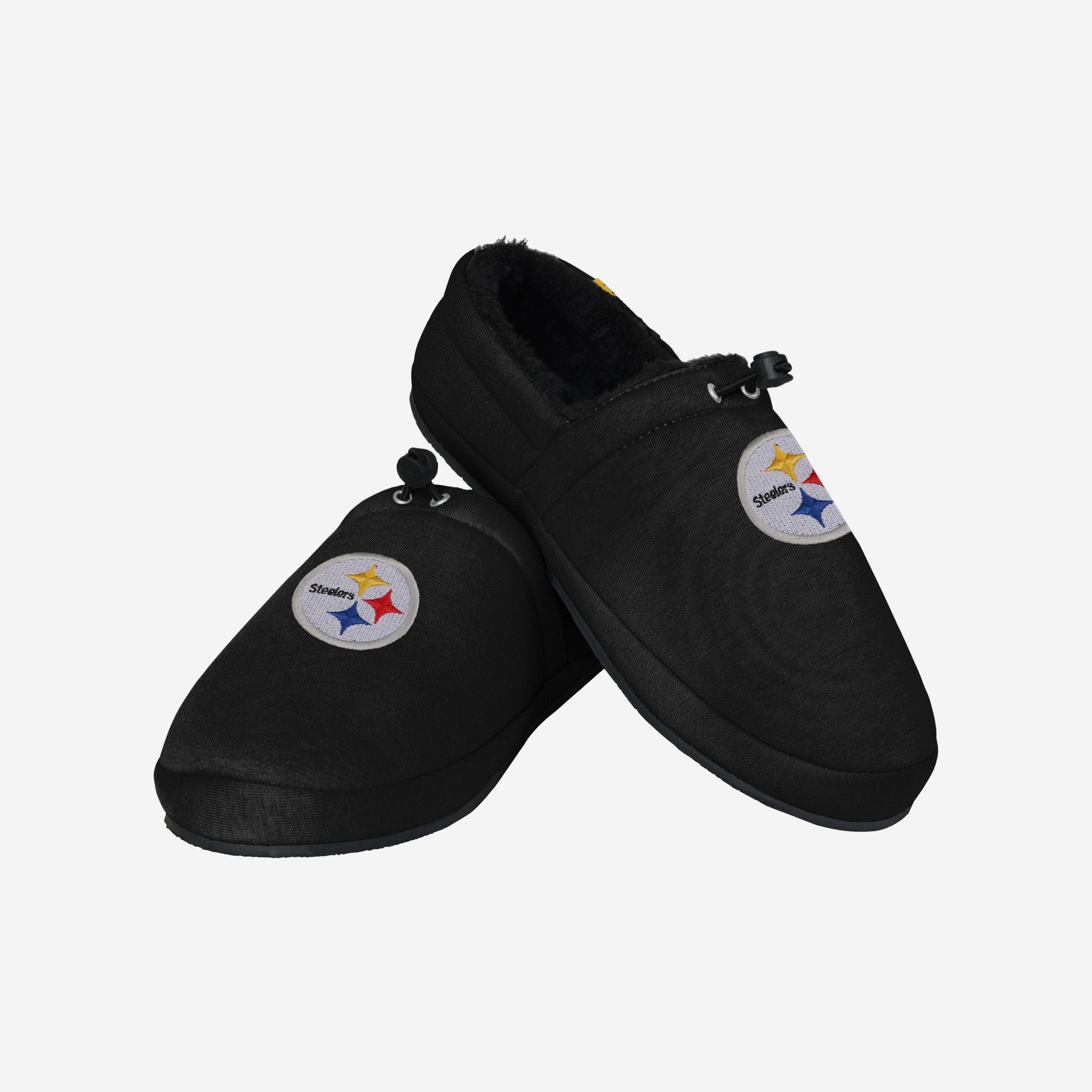 Pittsburgh Steelers Big Logo Athletic Moccasin Slippers - Show Your Team Pride in Style