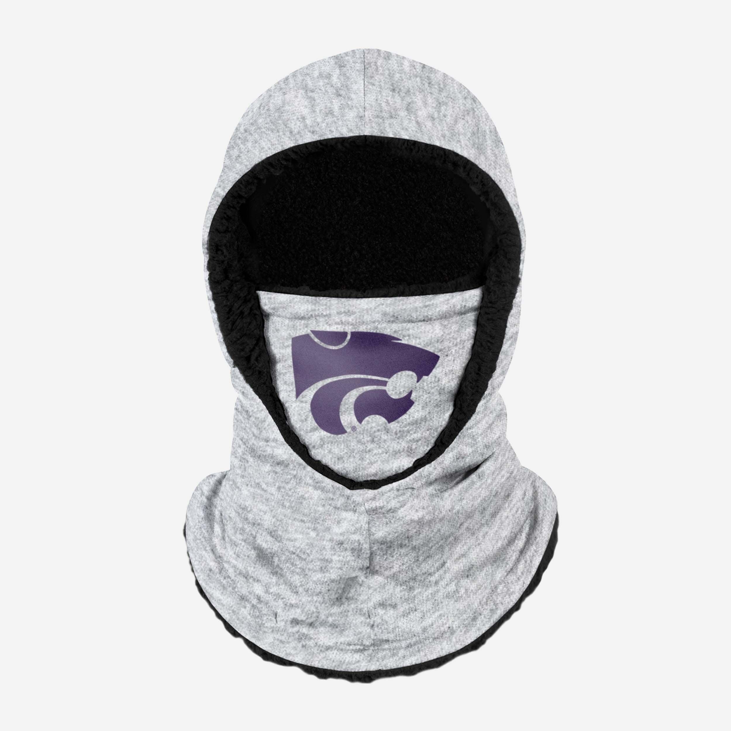 Kansas State Wildcats Heather Grey Big Logo Hooded Gaiter - Your Ideal Cold-Weather Companion