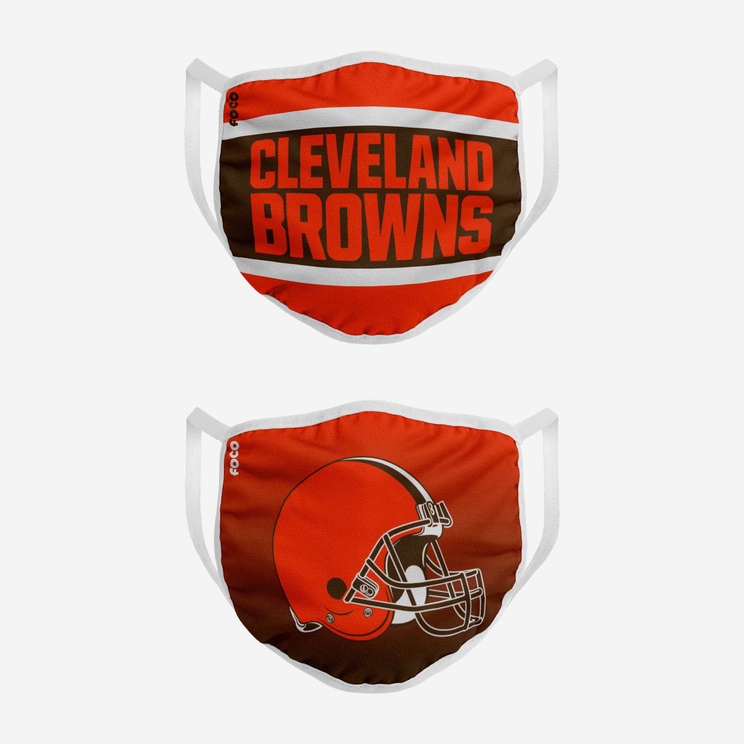 Cleveland Browns Printed 2-Pack Face Covers - Show Your Team Spirit!