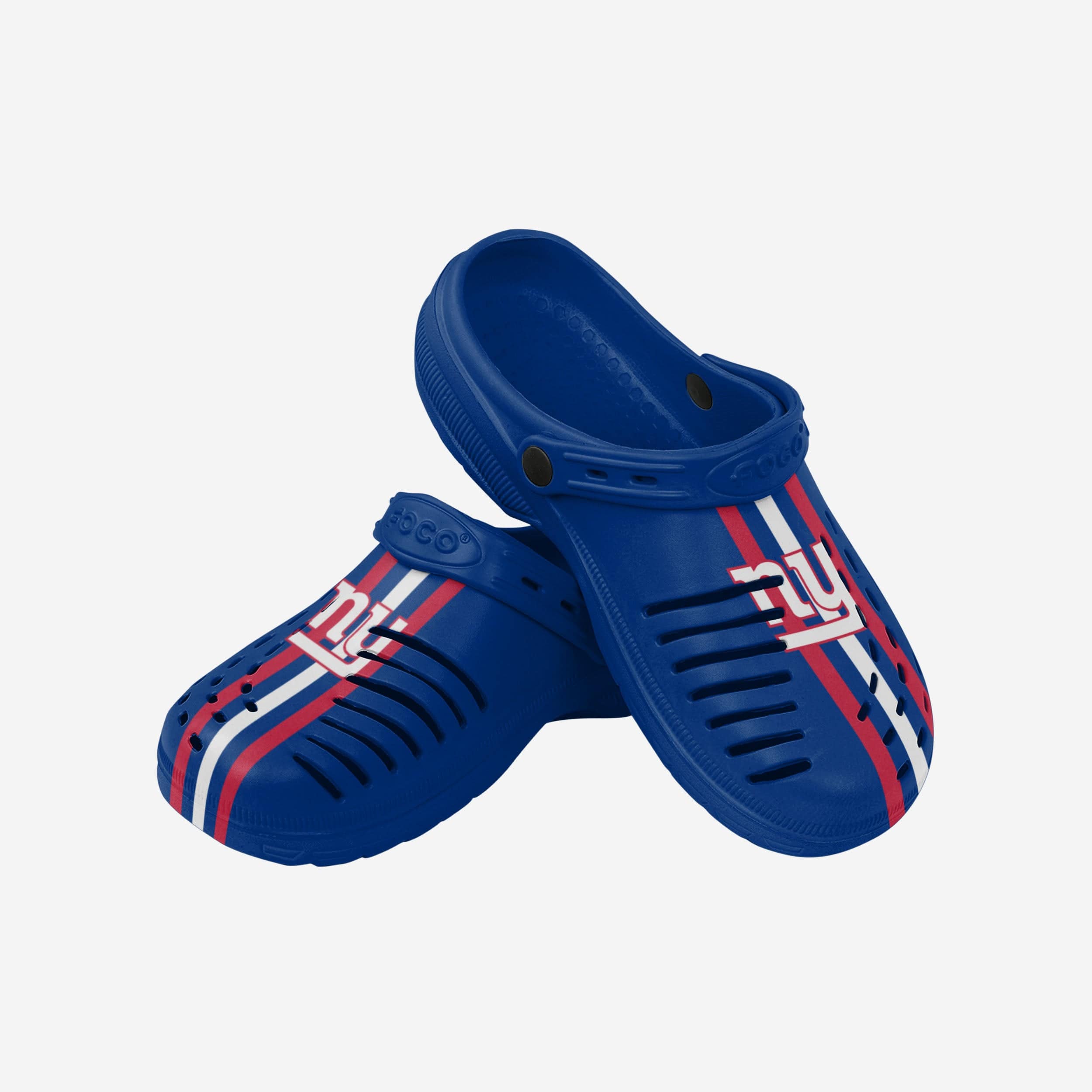 New York Giants Stylish Team Stripe Clogs with Straps