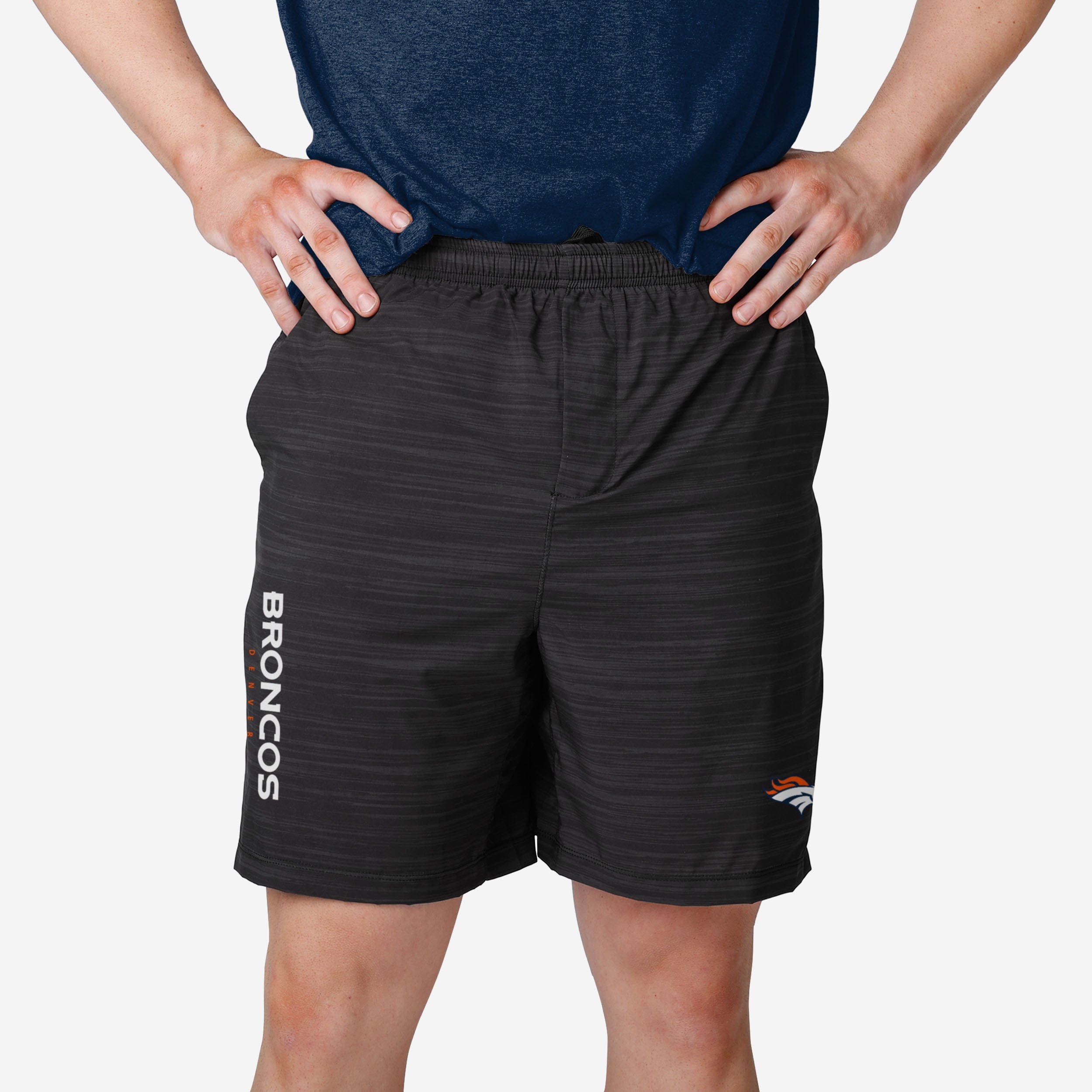 Denver Broncos Stylish Heathered Black Woven Liner Shorts