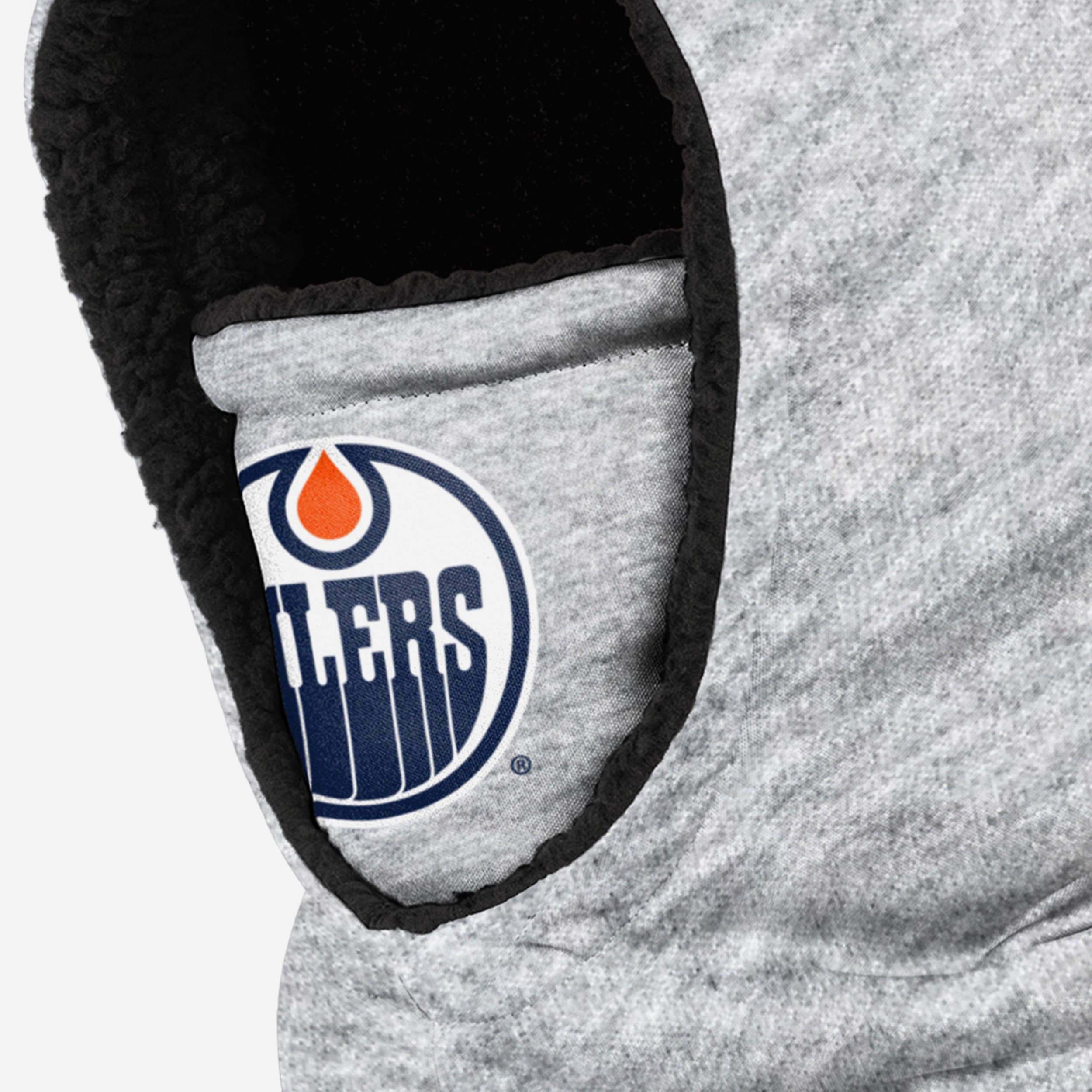 Get Your Edmonton Oilers Heather Grey Big Logo Hooded Gaiter Now!