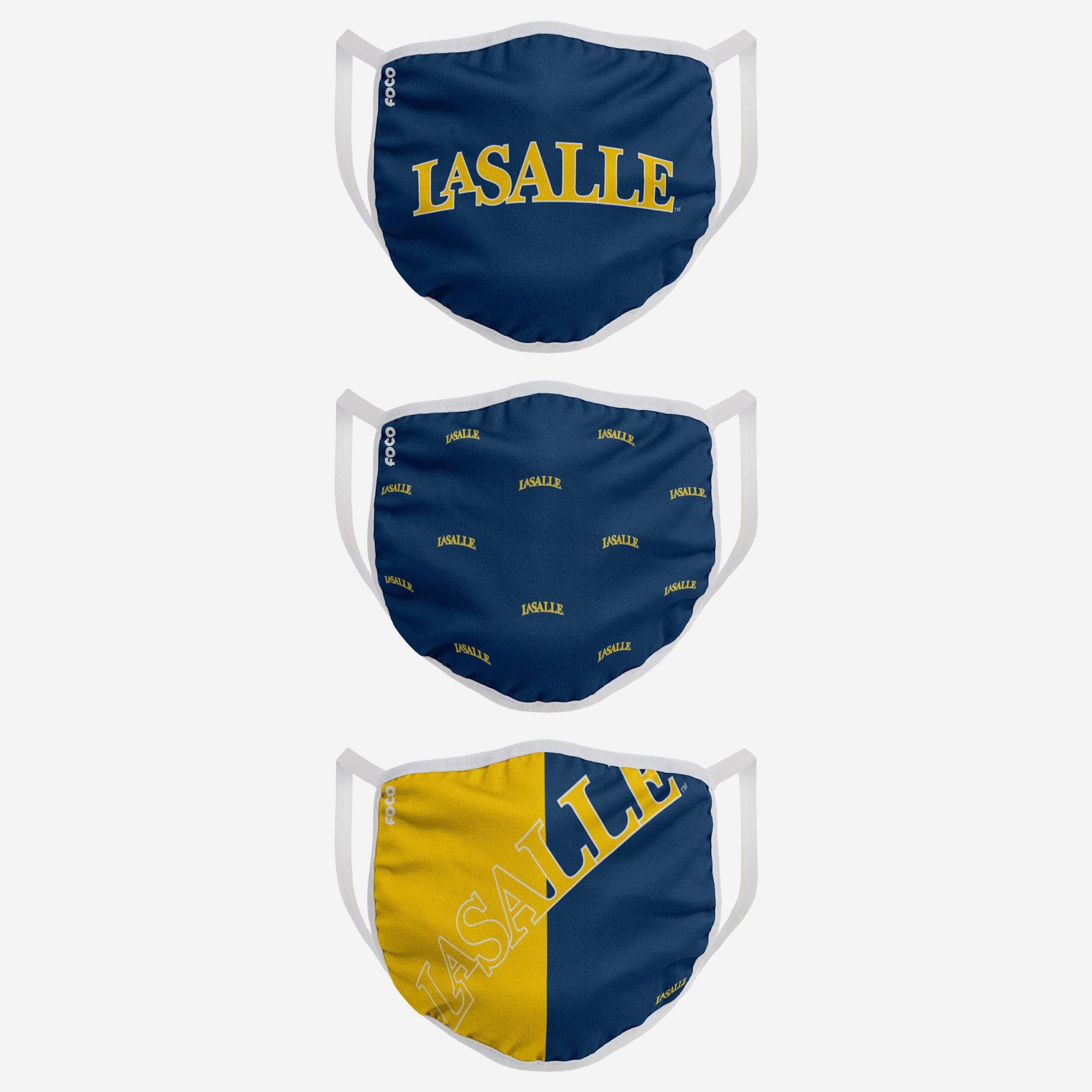 La Salle Explorers 3-Pack Team Spirit Face Covers