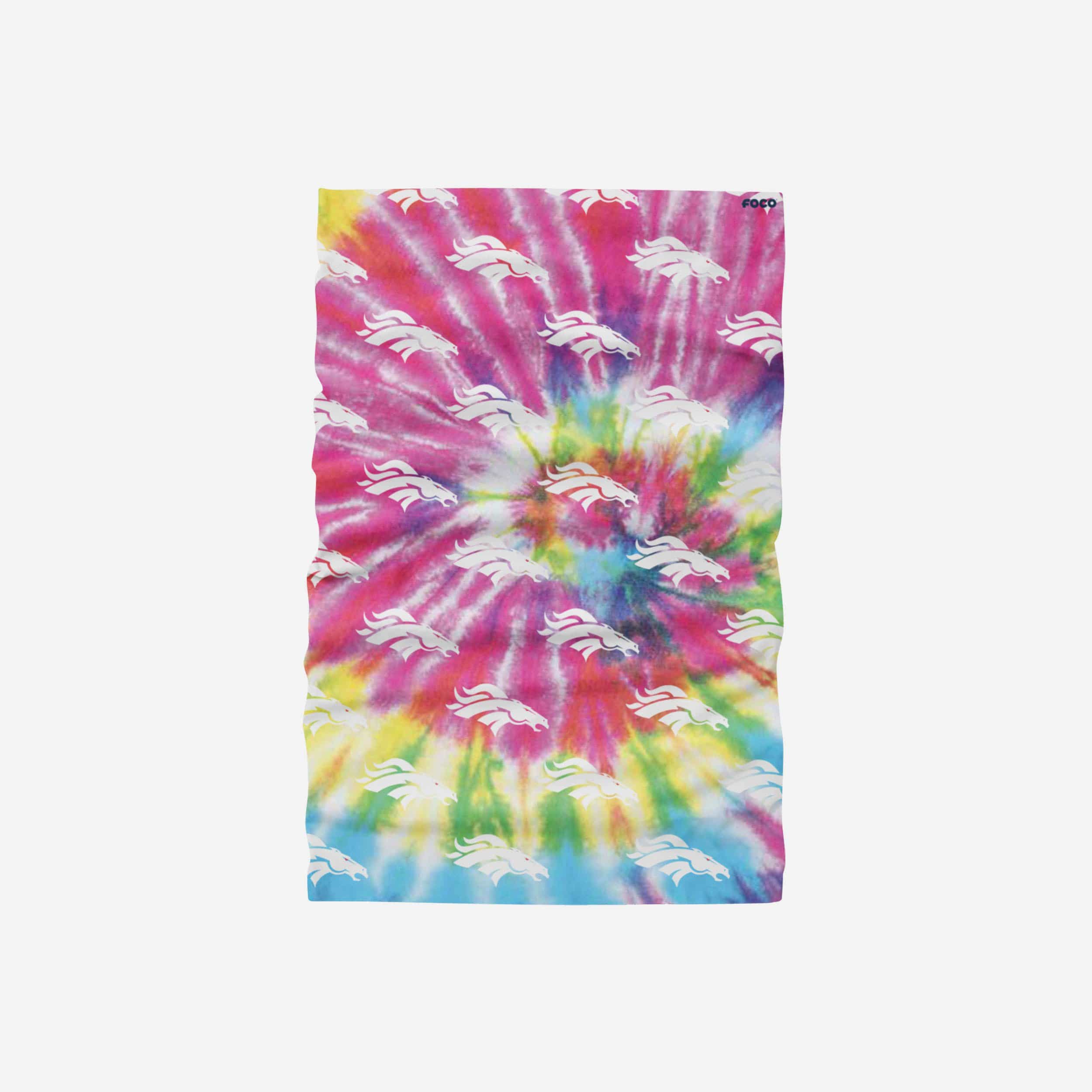 Denver Broncos Pastel Tie-Dye Gaiter Scarf - Show Your Team Spirit!