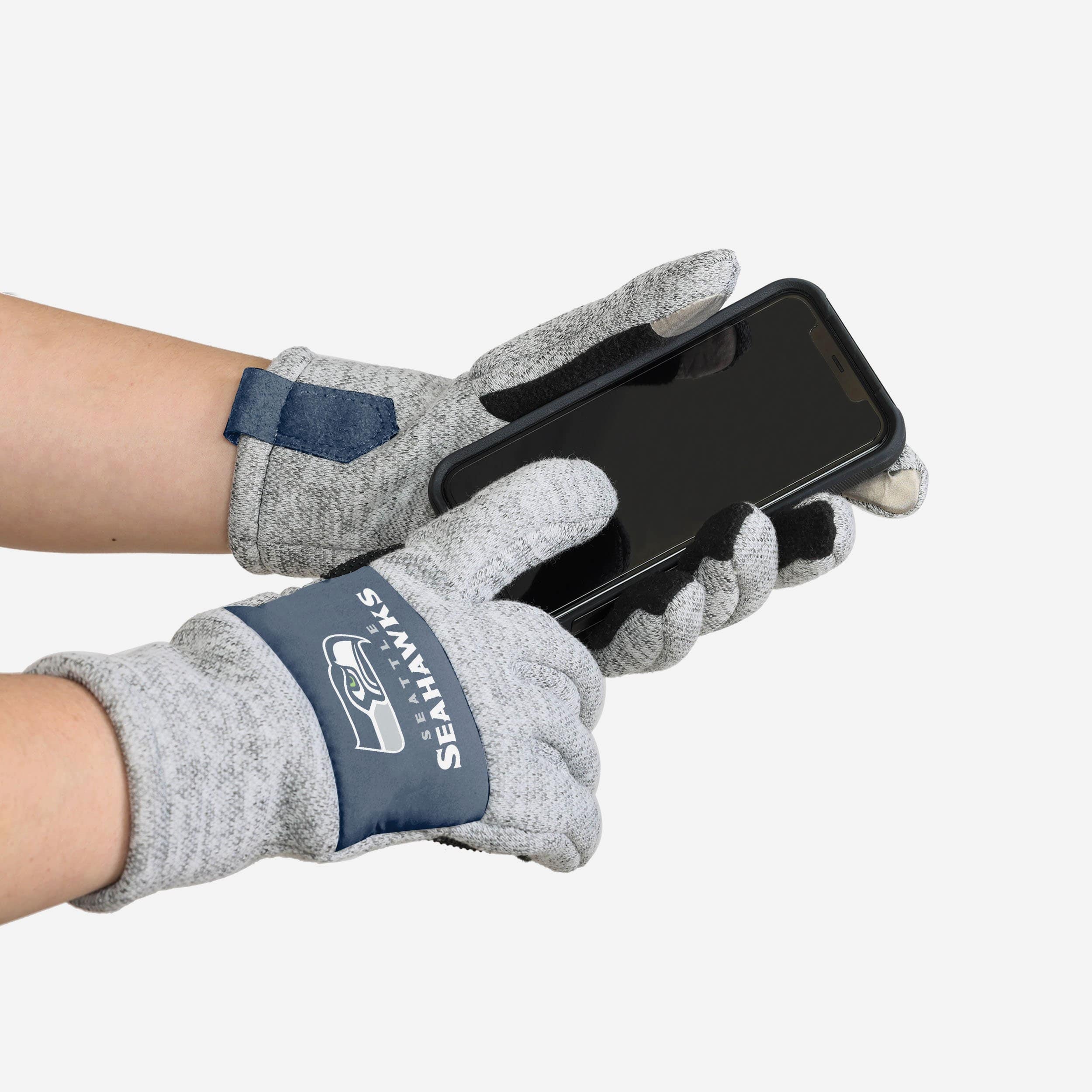 Seattle Seahawks Heather Grey Insulated Gloves - Stay Warm in Style!
