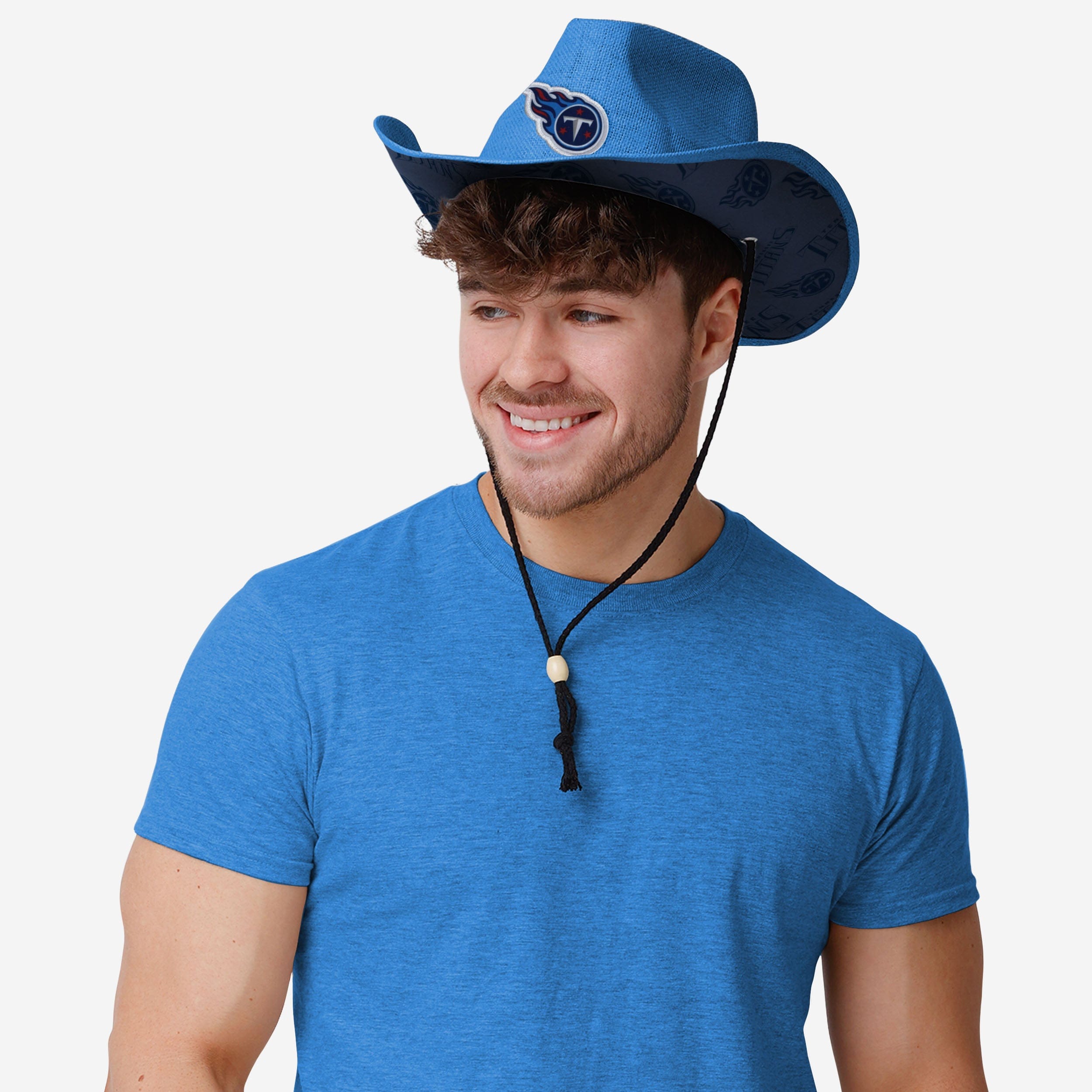Stylish Tennessee Titans Team Stripe Cowboy Hat - Show Your Team Spirit!