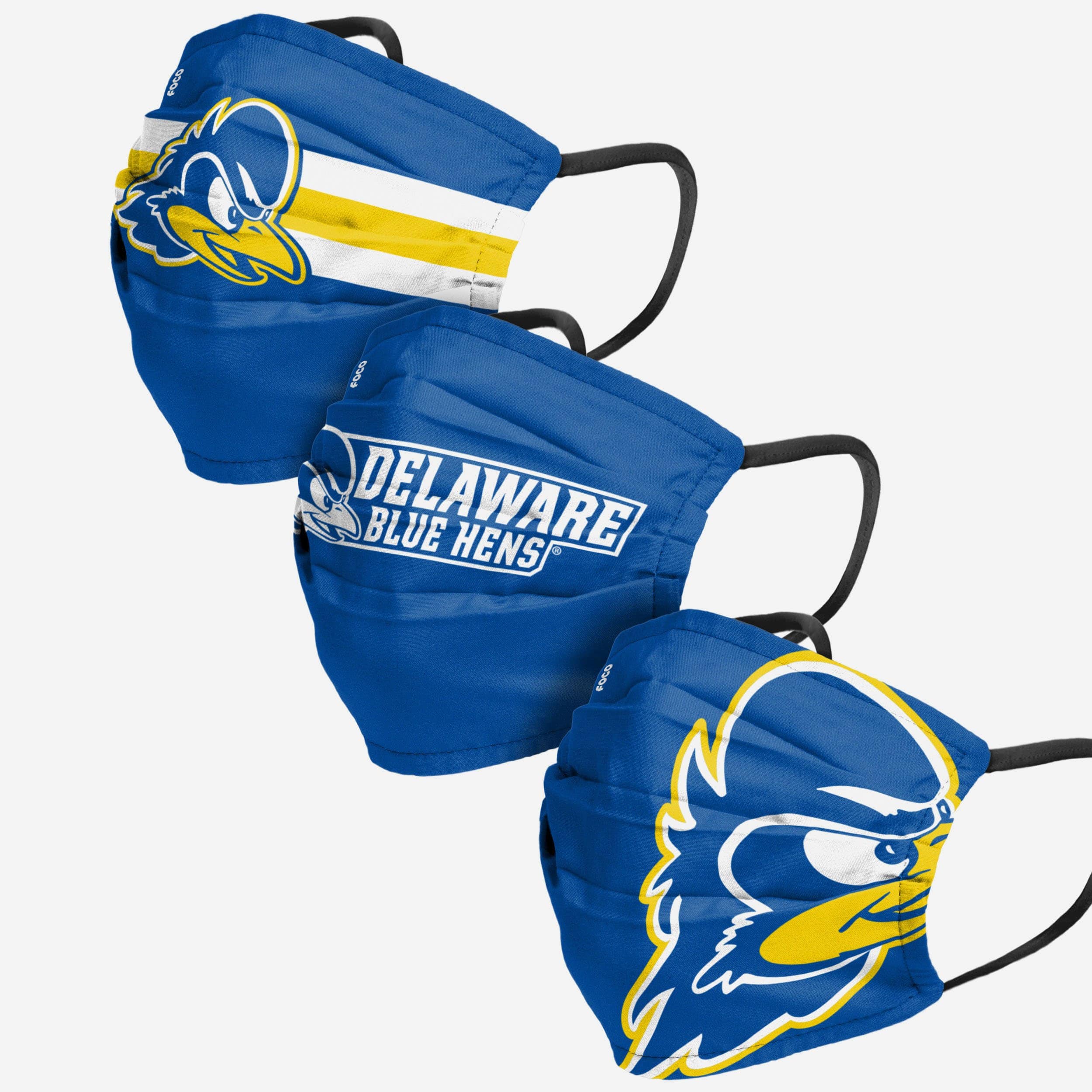 Delaware Fightin' Blue Hens Matchday 3-Pack Face Cover - Show Your Team Spirit!