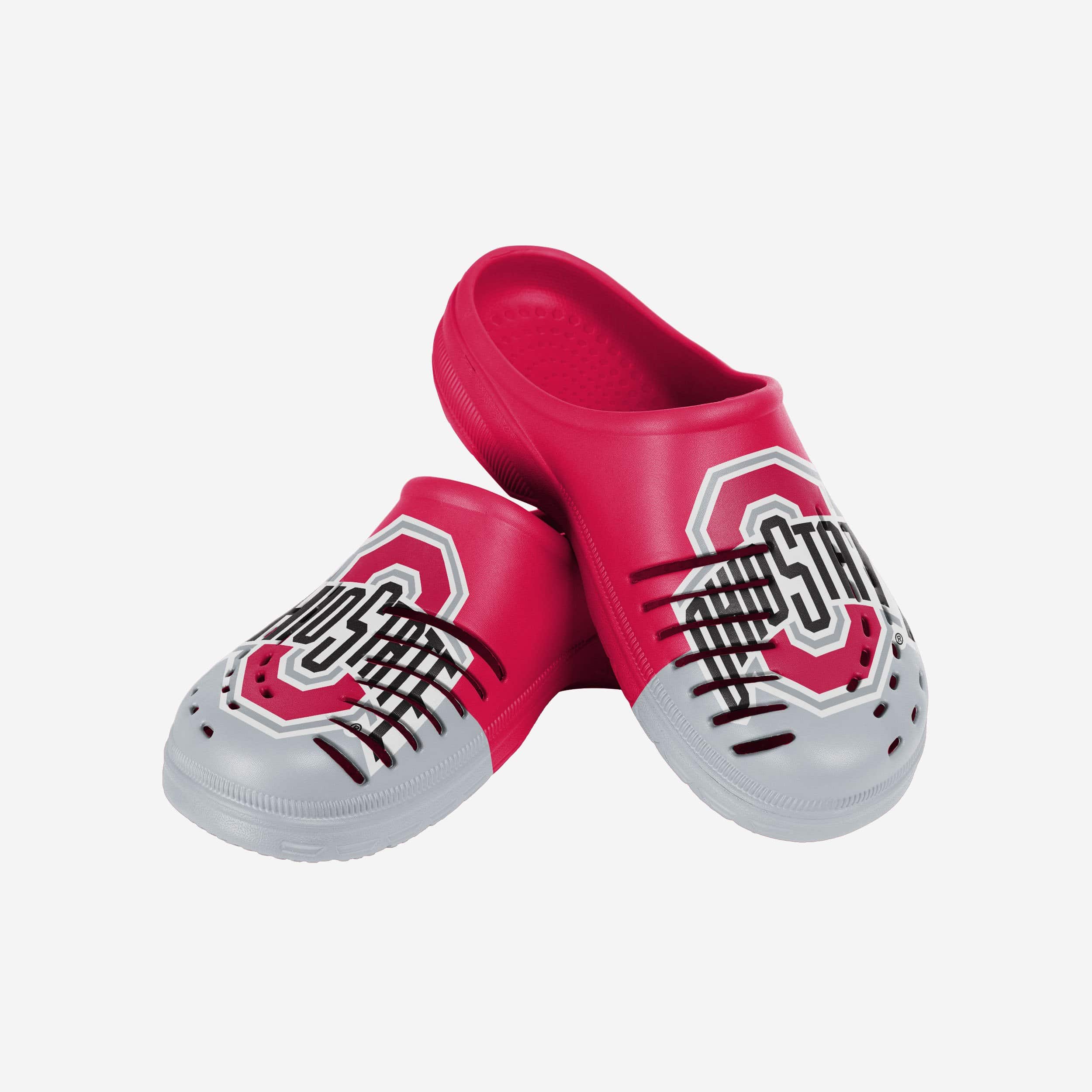 Ohio State Buckeyes Colorblock Big Logo Clogs - Stylish Team Spirit Footwear