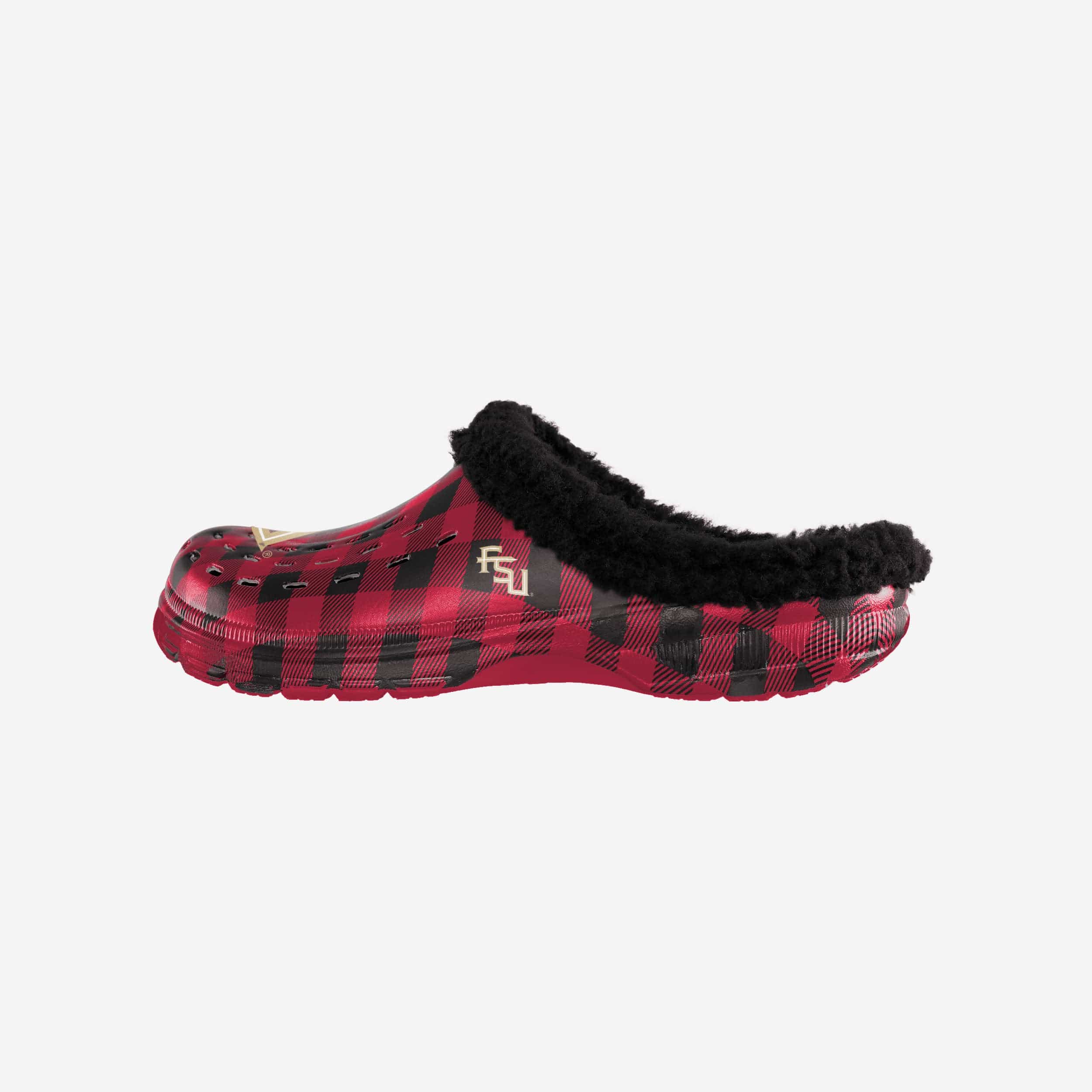 Florida State Seminoles Sherpa Lined Buffalo Check Clogs - The Ultimate Fandom Footwear