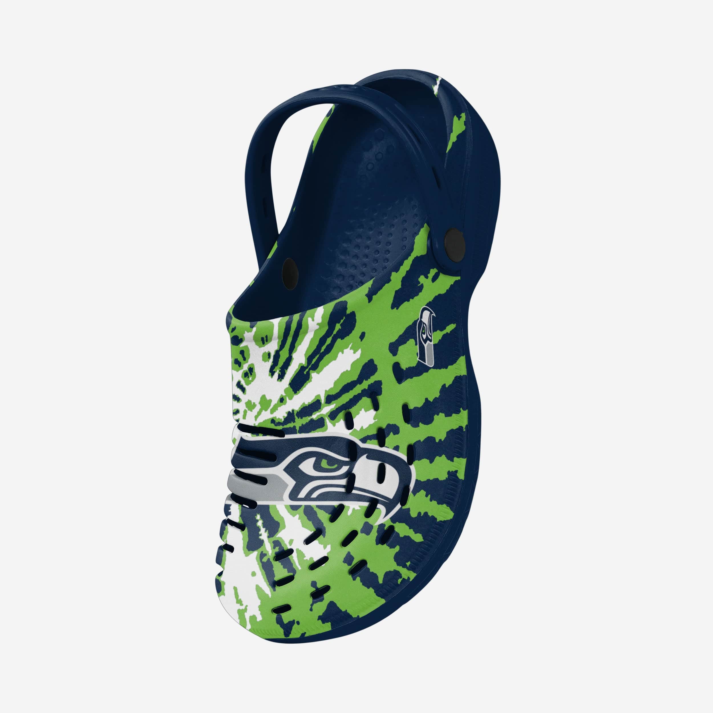 Awesome Seattle Seahawks Tie - Dye Clogs with Straps