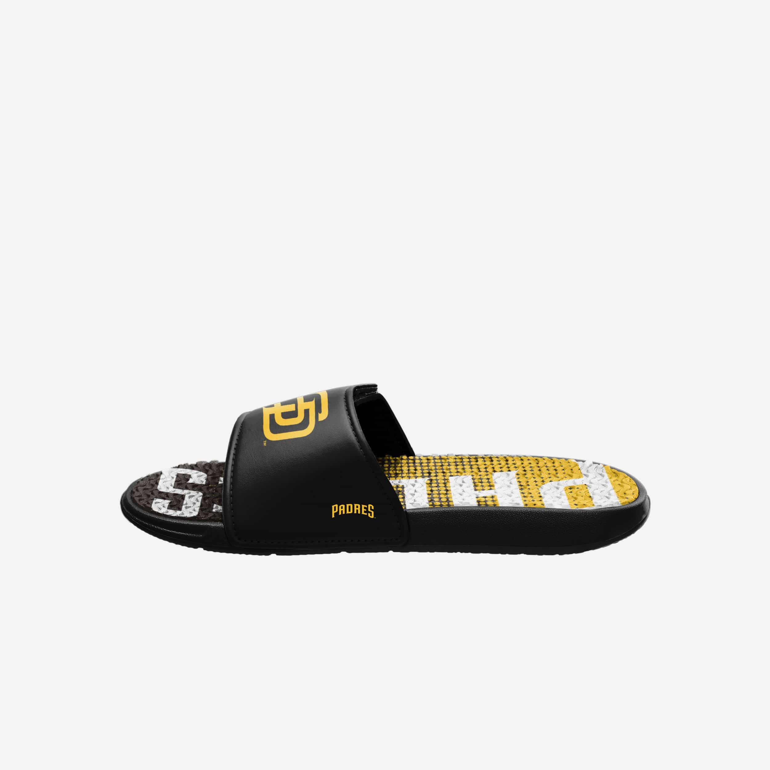 San Diego Padres Gradient Wordmark Gel Slides - Ultimate Comfort for Fans