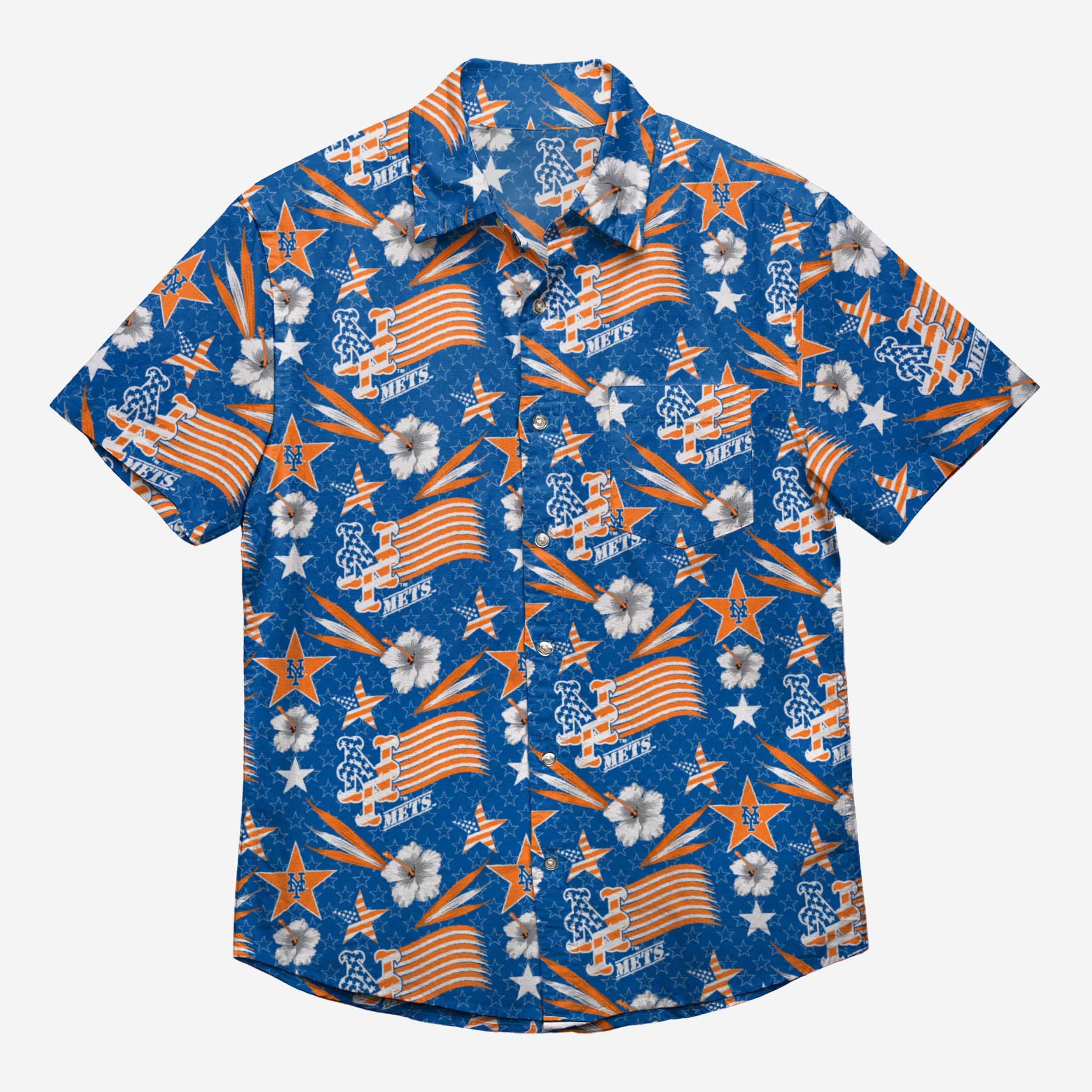 New York Mets Americana Stylish Button Up Shirt