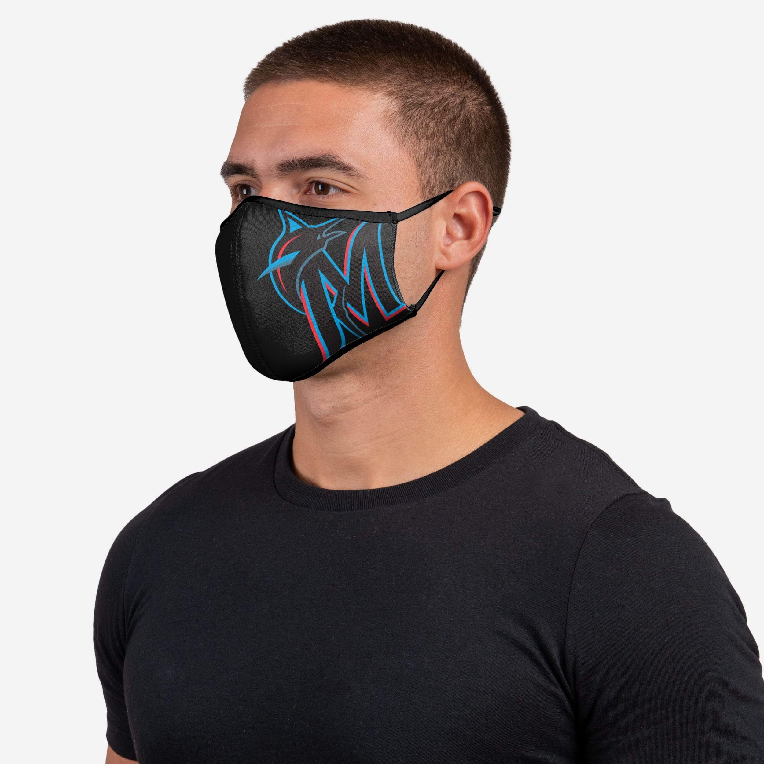 Miami Marlins 3-Pack Sporty Face Covers - Represent Your Team in Style!