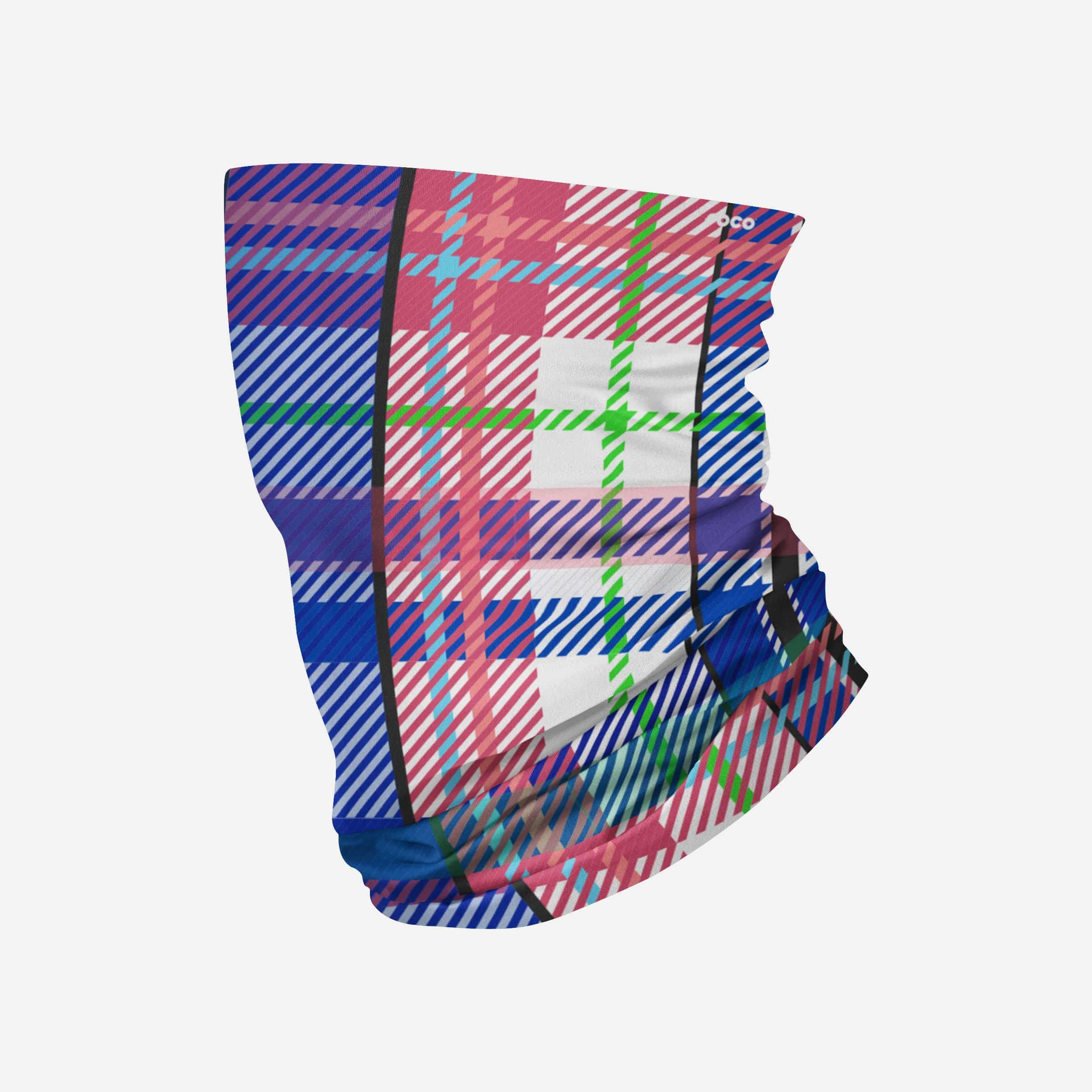 Stylish Pink Plaid Gaiter Scarf - A Fashion Must-Have!