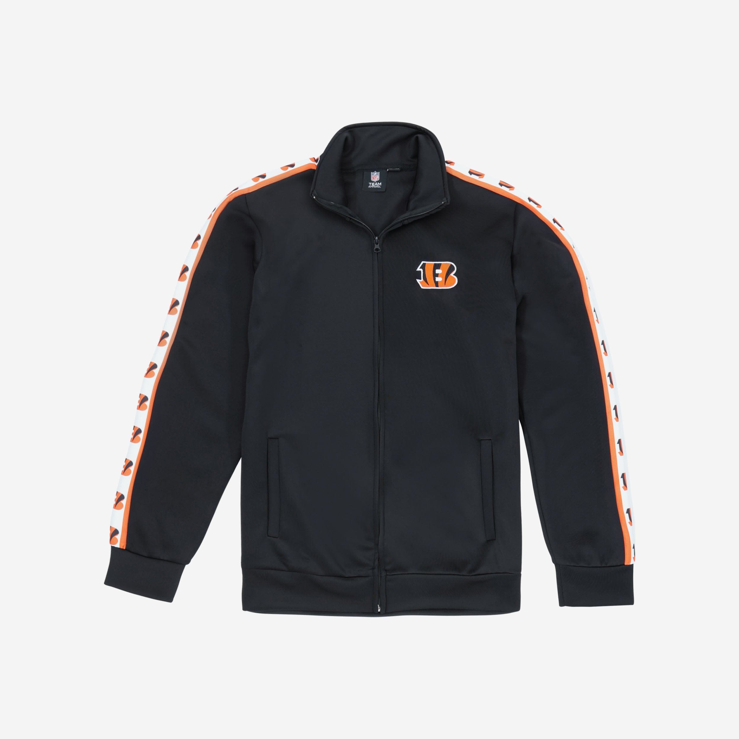 Exciting Cincinnati Bengals Stripe Logo Track Jacket