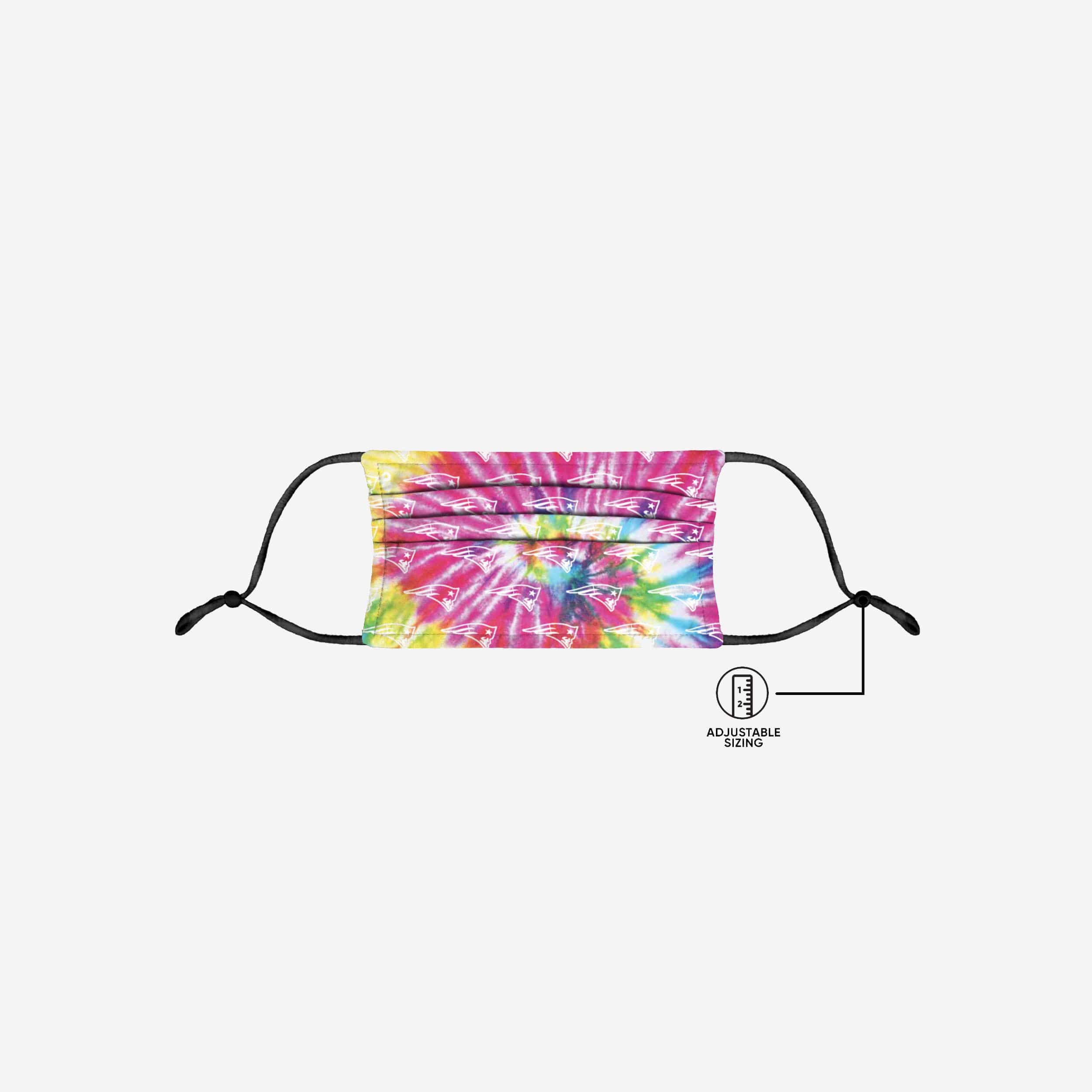New England Patriots Pastel Tie-Dye Adjustable Face Cover - Show Your Team Spirit!