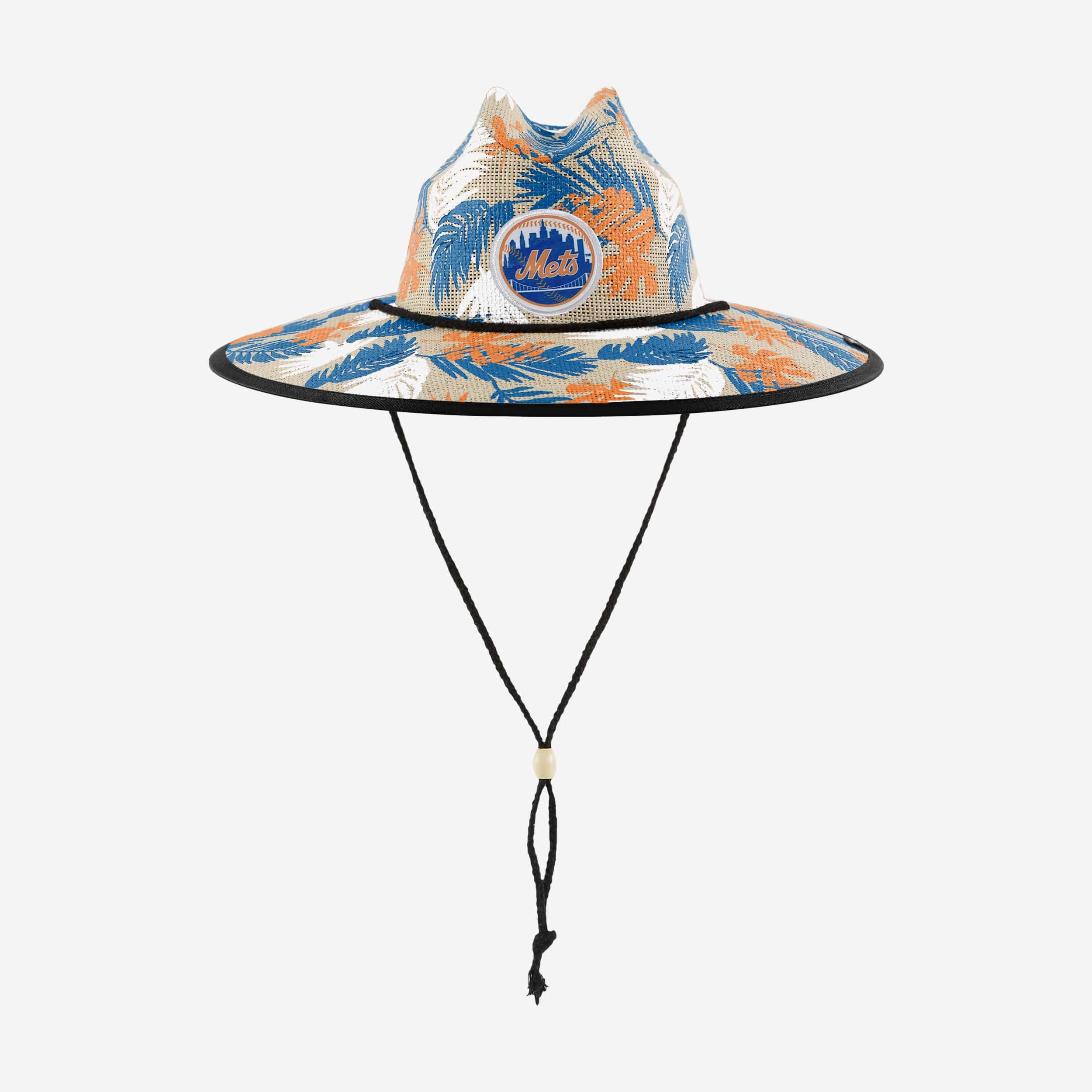 New York Mets Floral Printed Straw Hat - A Summer Fashion Must-Have!