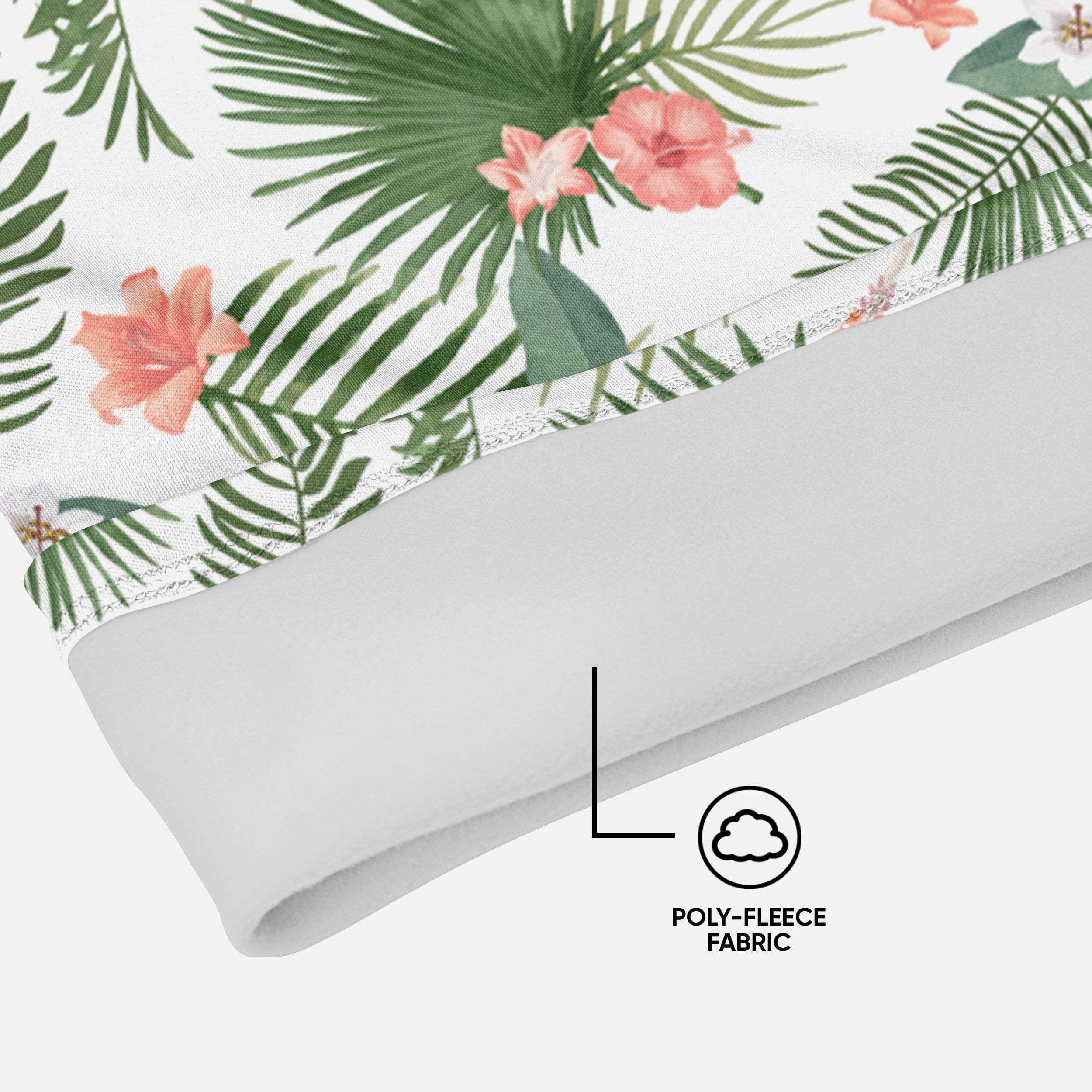 Exquisite Palm Leaves Polyfleece Gaiter Scarf - A Must-Have Fashion Accessory