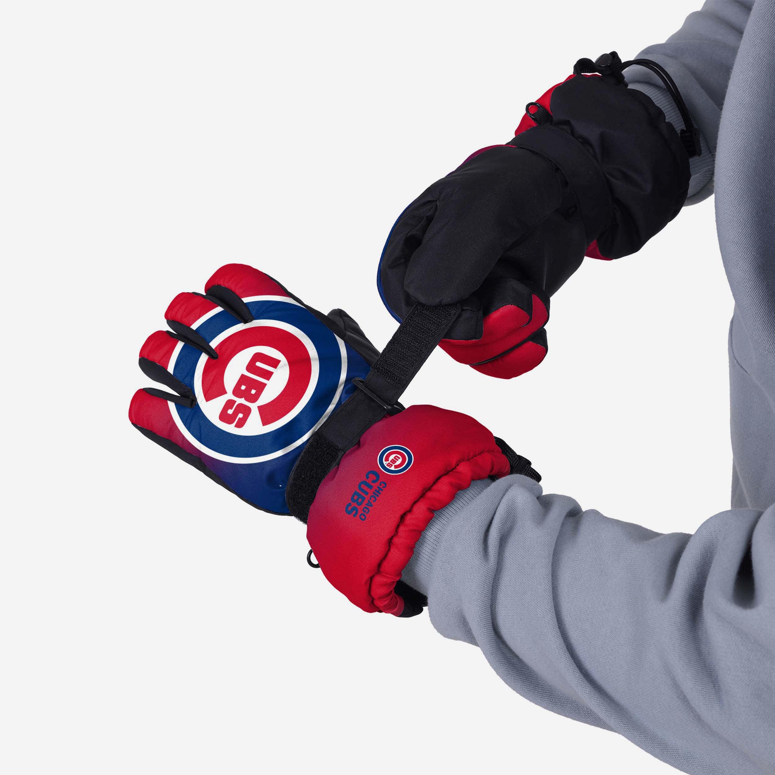 Chicago Cubs Gradient Big Logo Insulated Gloves - Show Your Team Spirit!