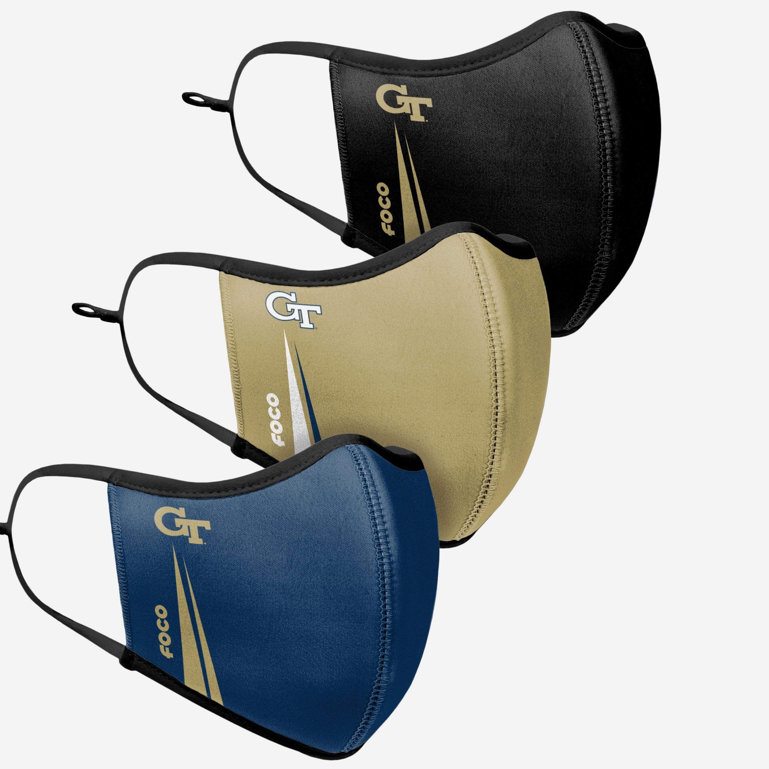 Georgia Tech Yellow Jackets 3-Pack Sports Face Covers - Show Your Team Spirit!