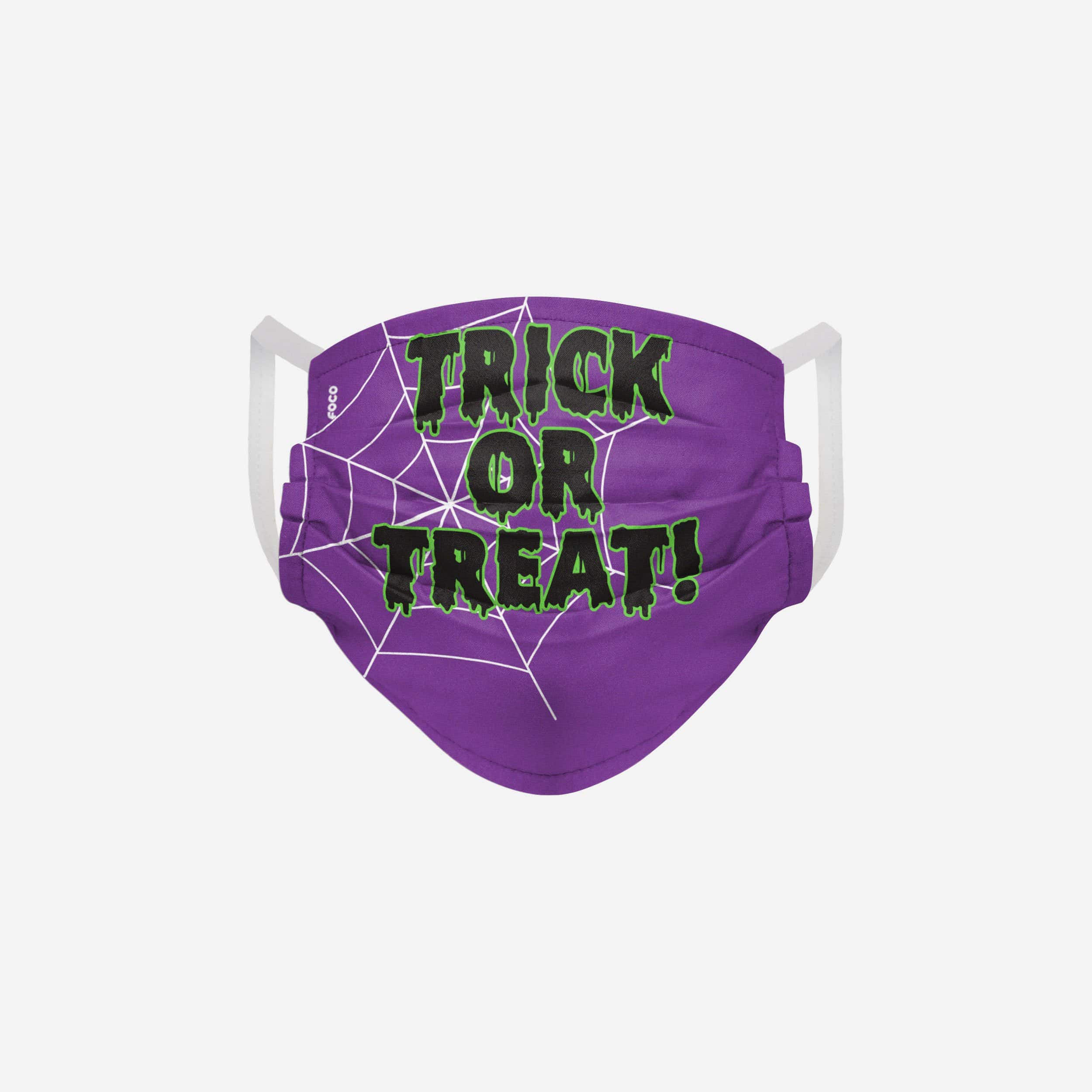Spooky Trick Or Treat Pleated Face Cover - Stand Out in Style!