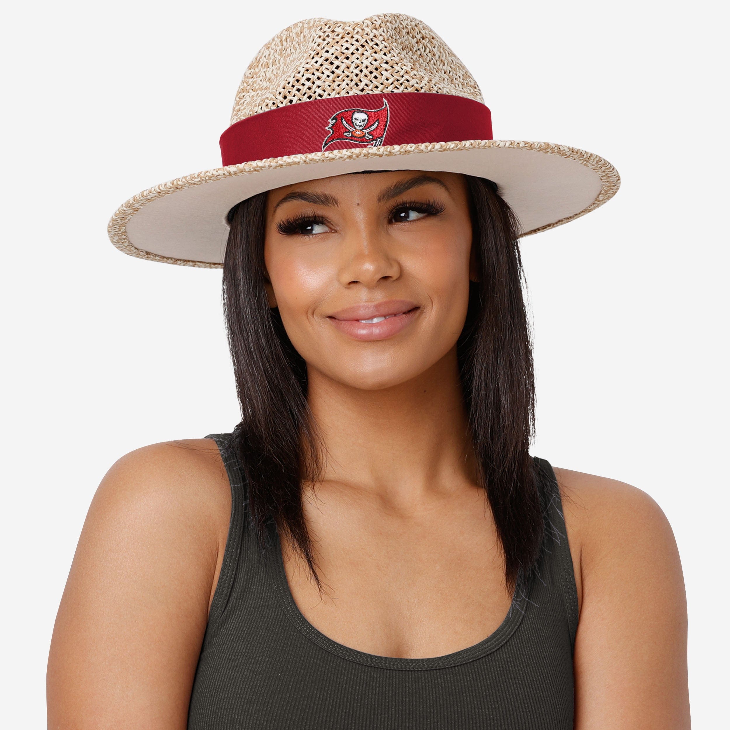 Tampa Bay Buccaneers Stylish Band Straw Hat