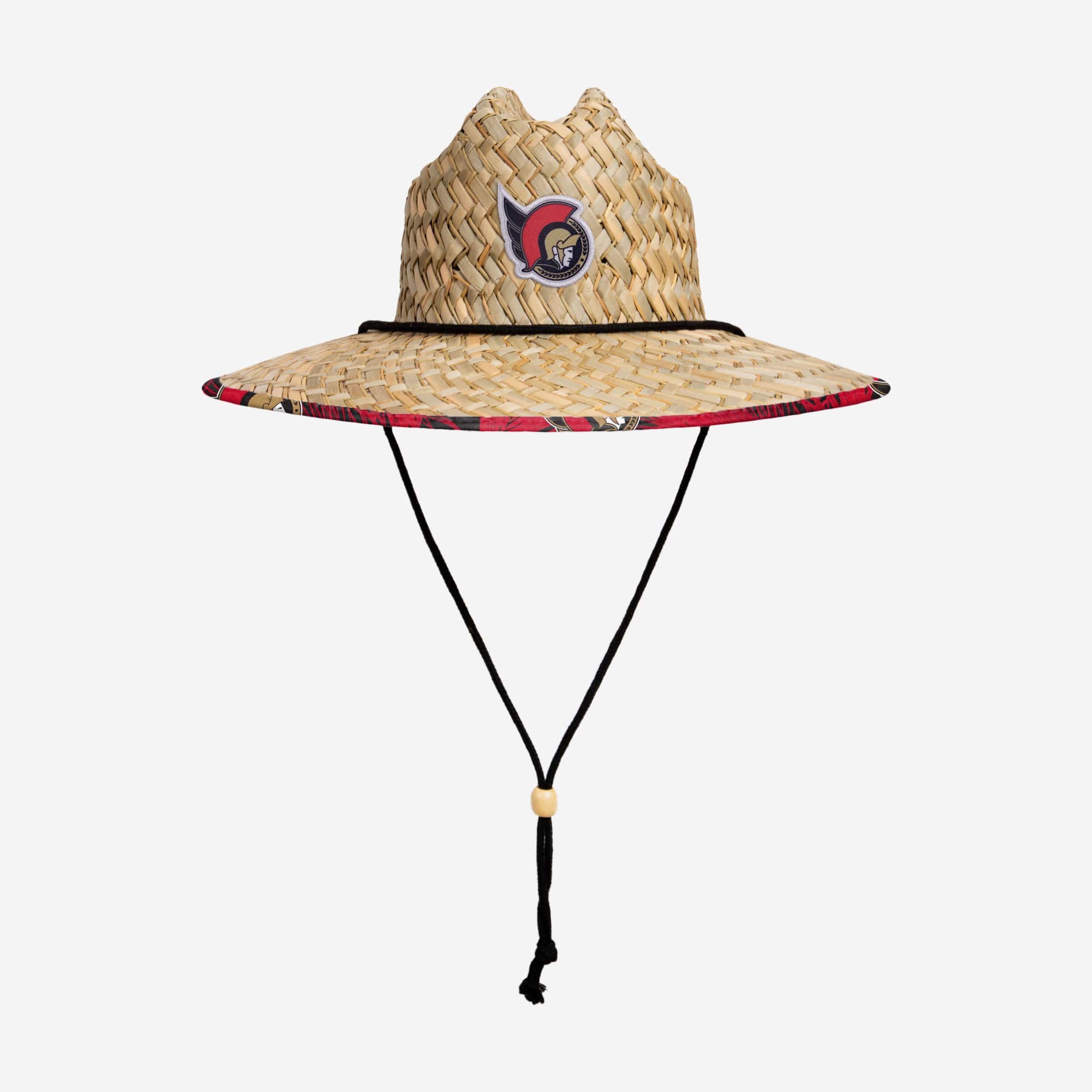 Sizzling Ottawa Senators Floral Straw Hat - Must - Have for Summer