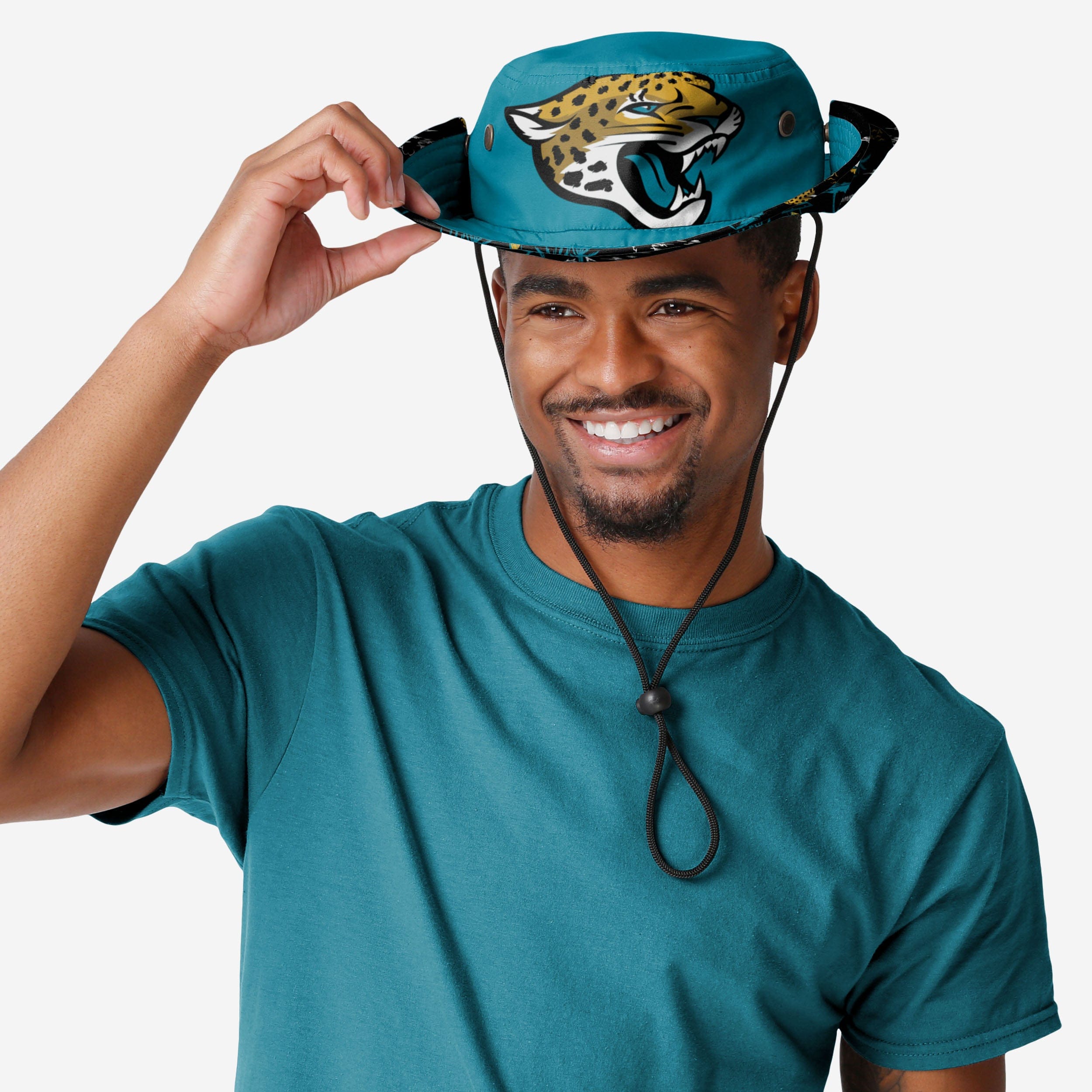 Jacksonville Jaguars Stylish Cropped Big Logo Hybrid Boonie Hat