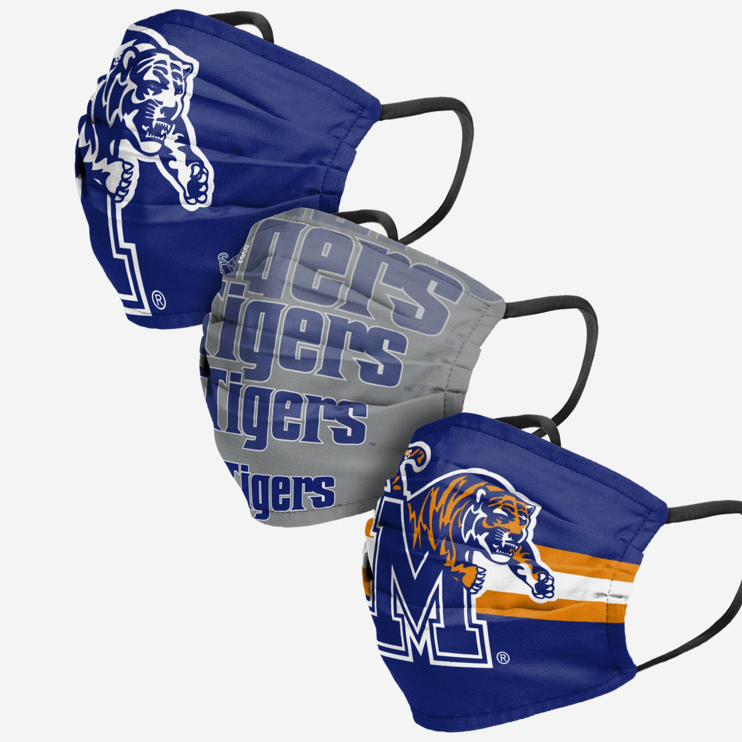 Memphis Tigers Matchday 3-Pack Face Cover - Show Your Team Spirit!