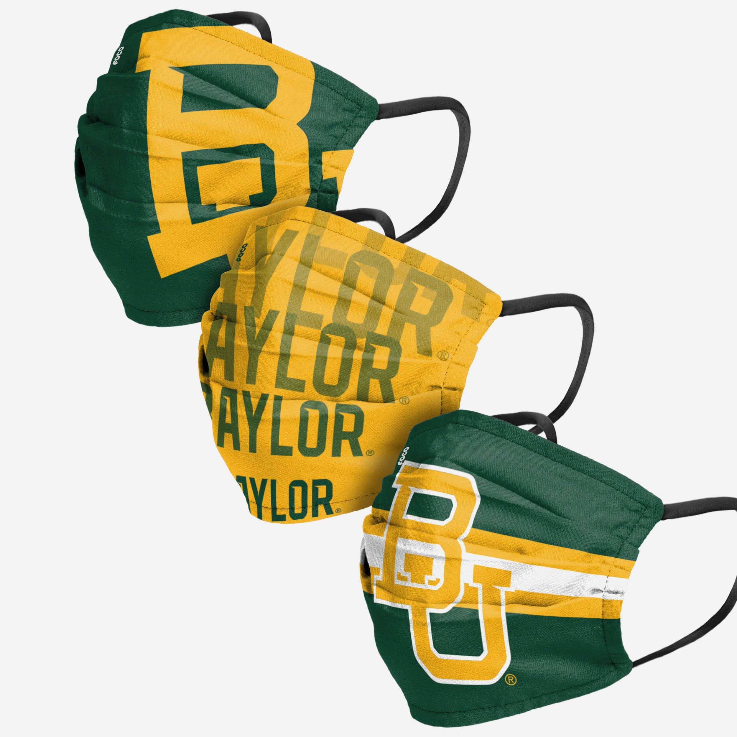 Baylor Bears Matchday 3-Pack Face Cover - Show Your Team Spirit!