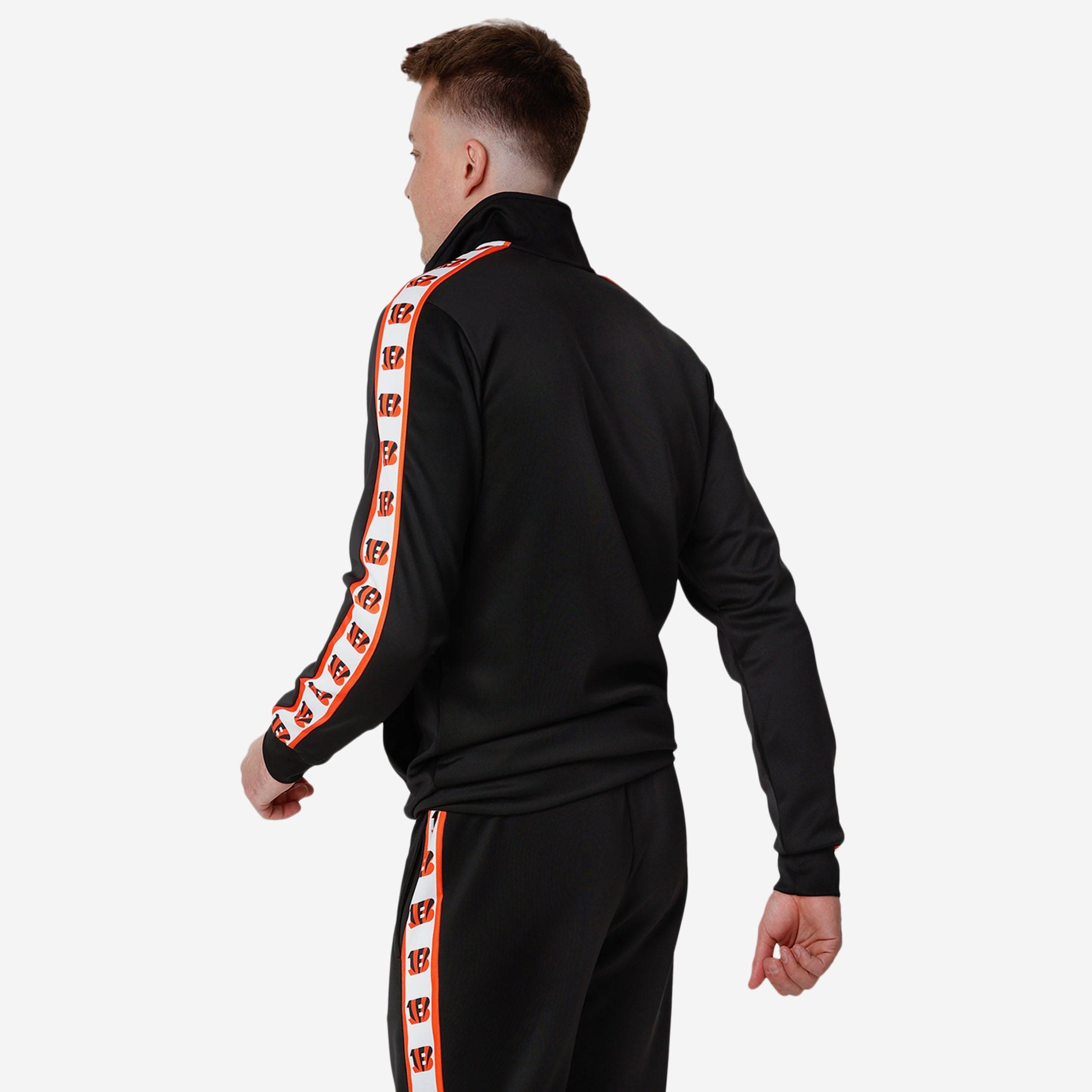 Exciting Cincinnati Bengals Stripe Logo Track Jacket