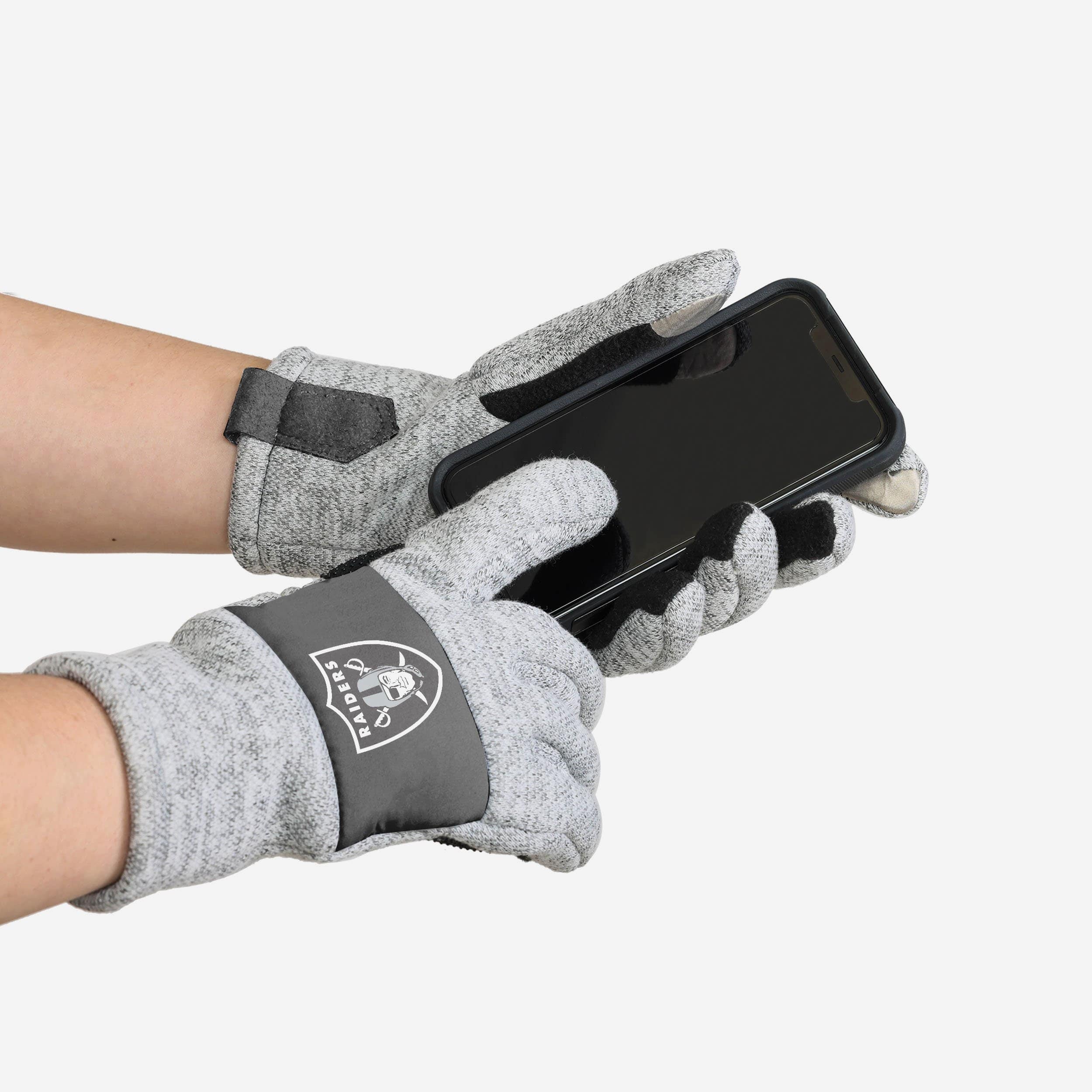 Hot Las Vegas Raiders Heather Grey Insulated Gloves