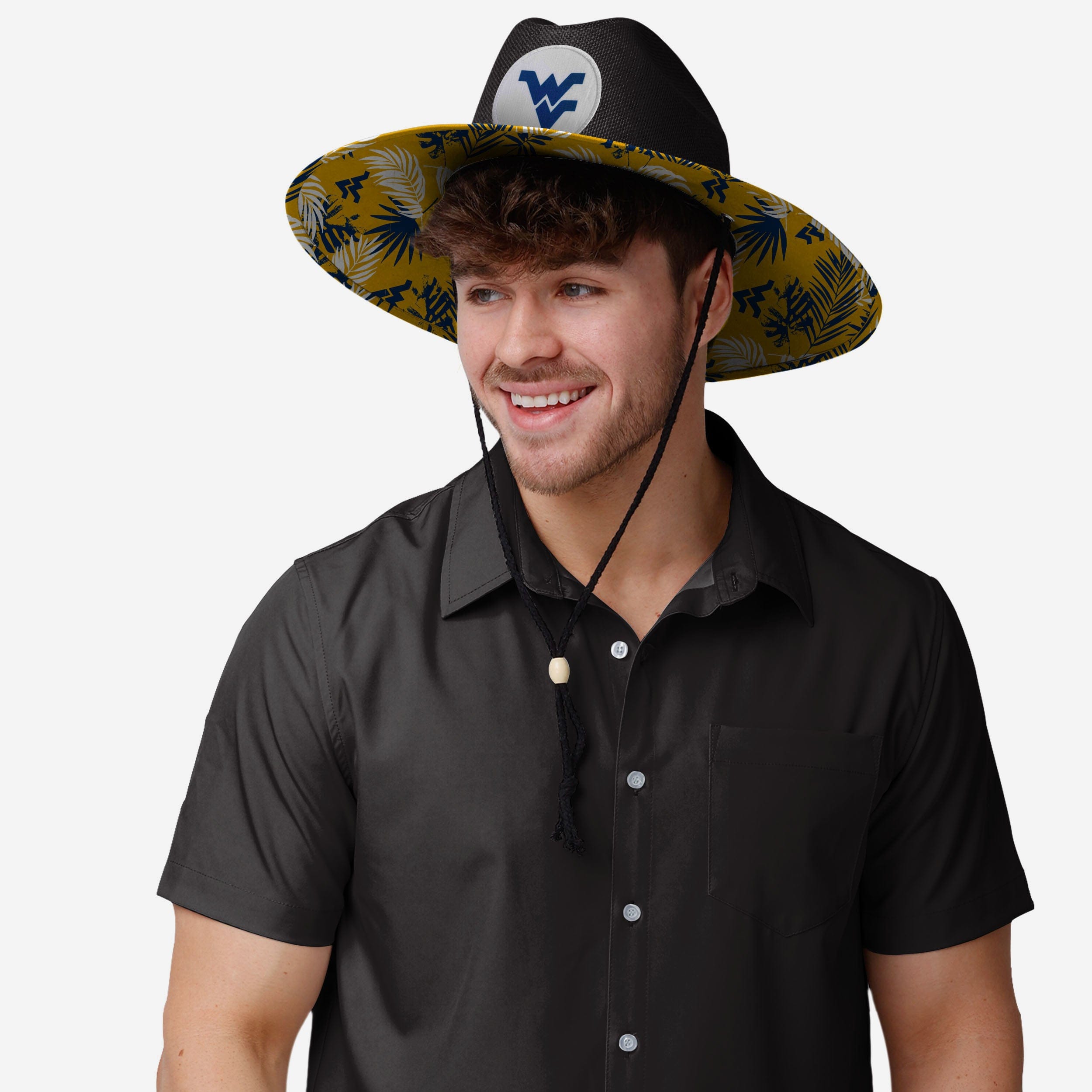 West Virginia Mountaineers Team Color Stylish Straw Hat